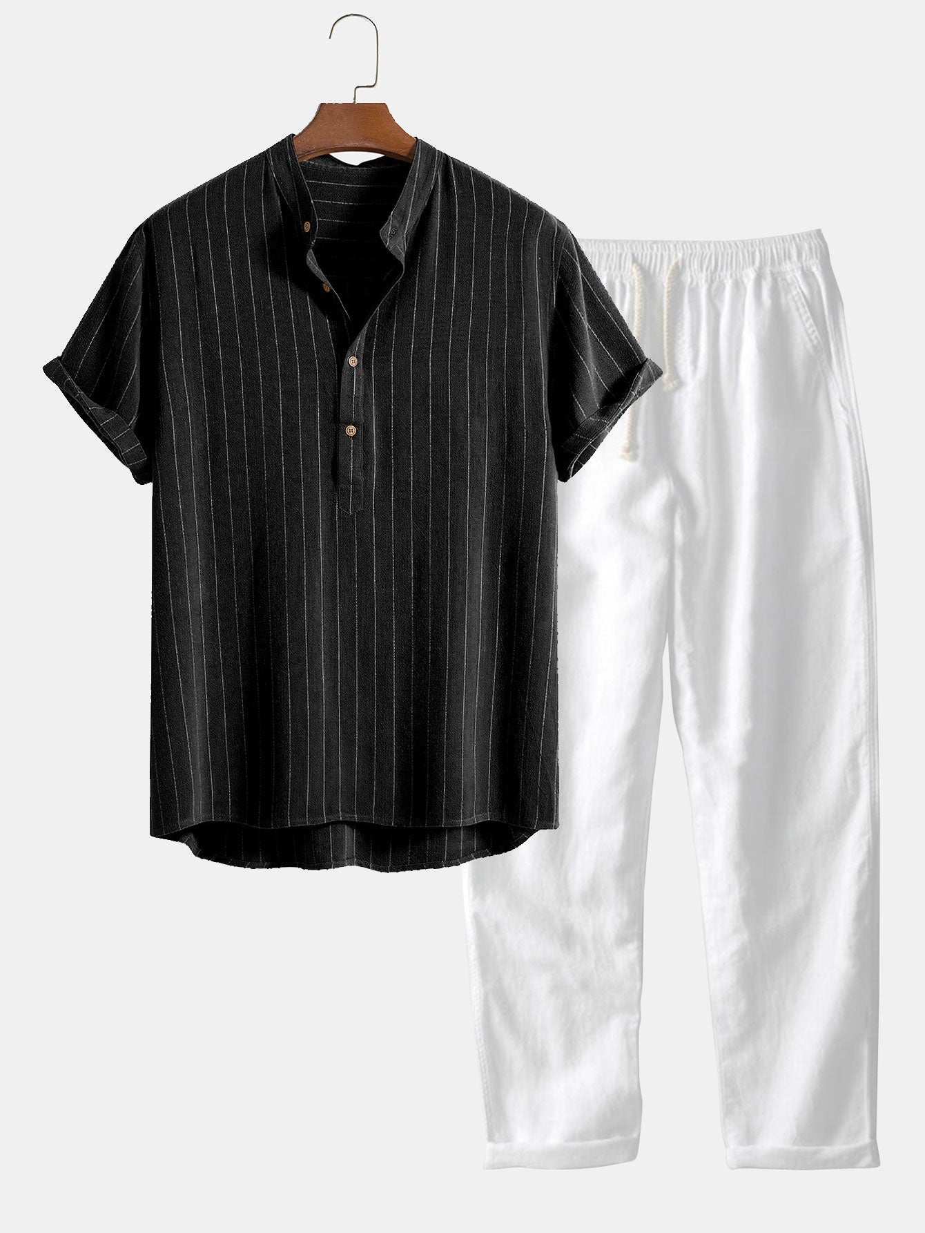 Tuvalu Short-Sleeved Cotton Set for Casual Wear - Comfortable and Stylish
