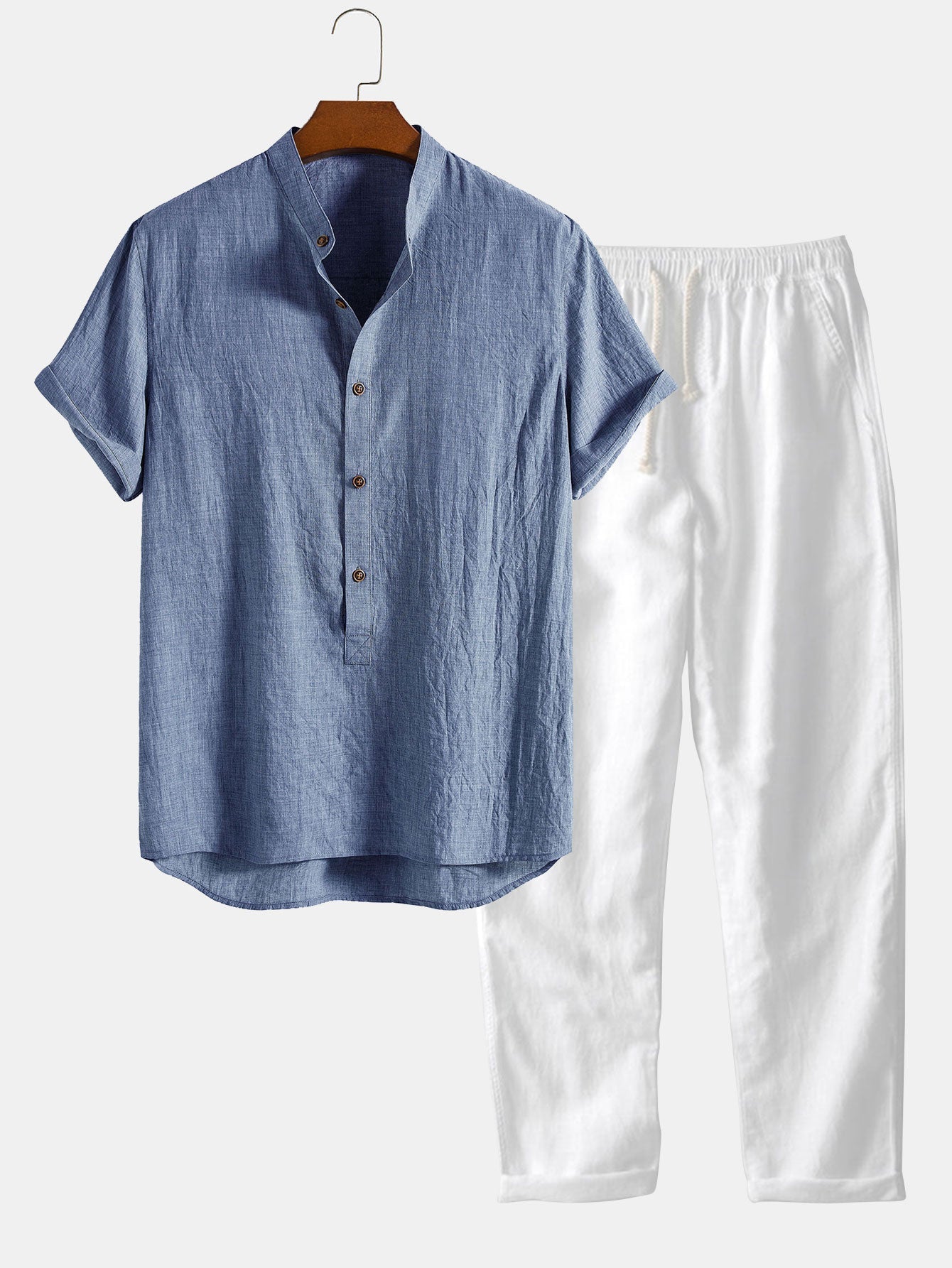Short-Sleeved Cotton Set for Casual Wear - Dominica Style