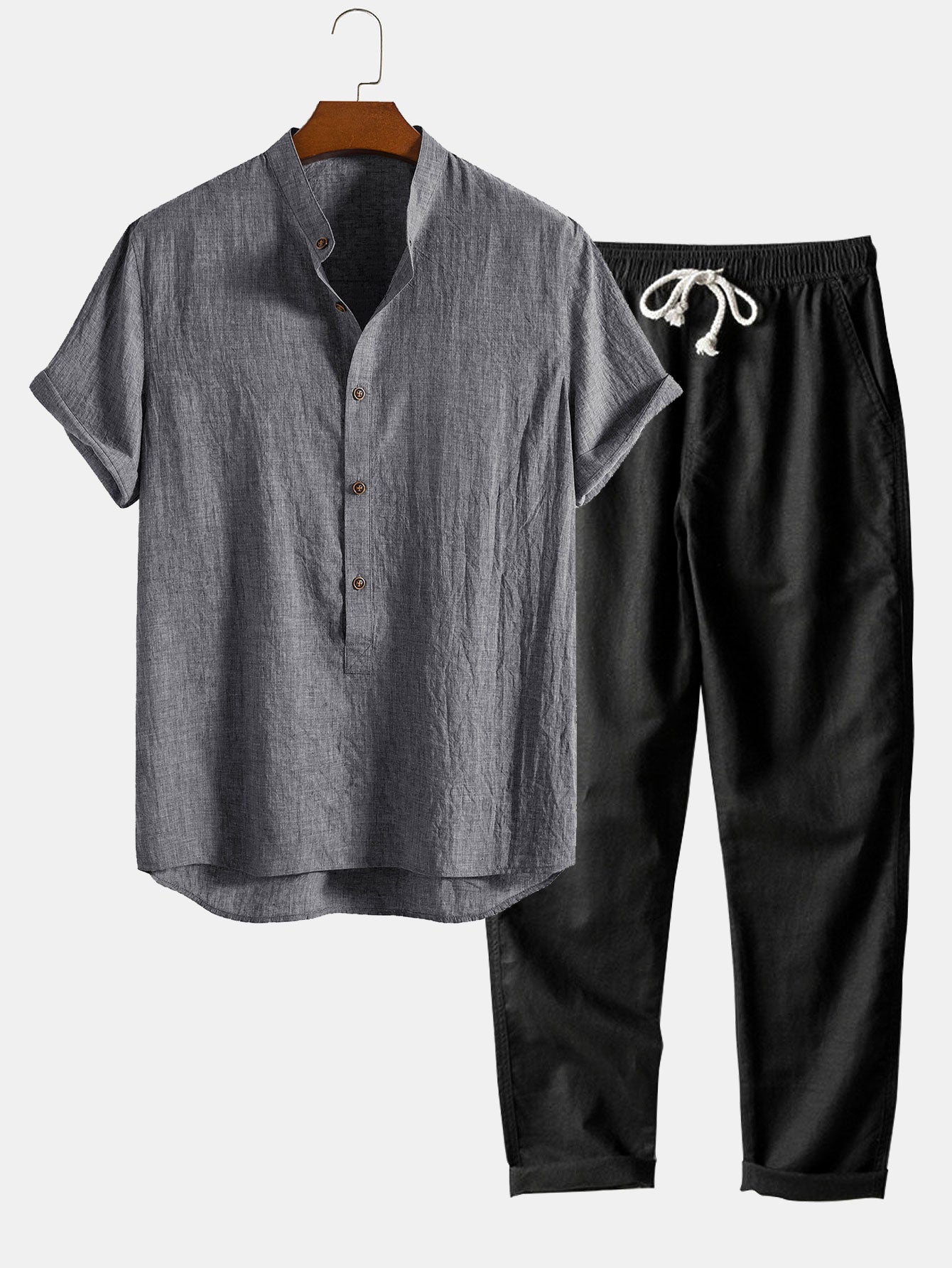 Short-Sleeved Cotton Set for Casual Wear - Dominica Style