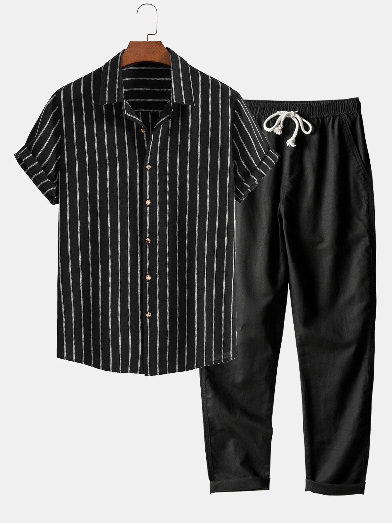 Short Sleeved Cotton Set for Casual Wear - Huahine Style