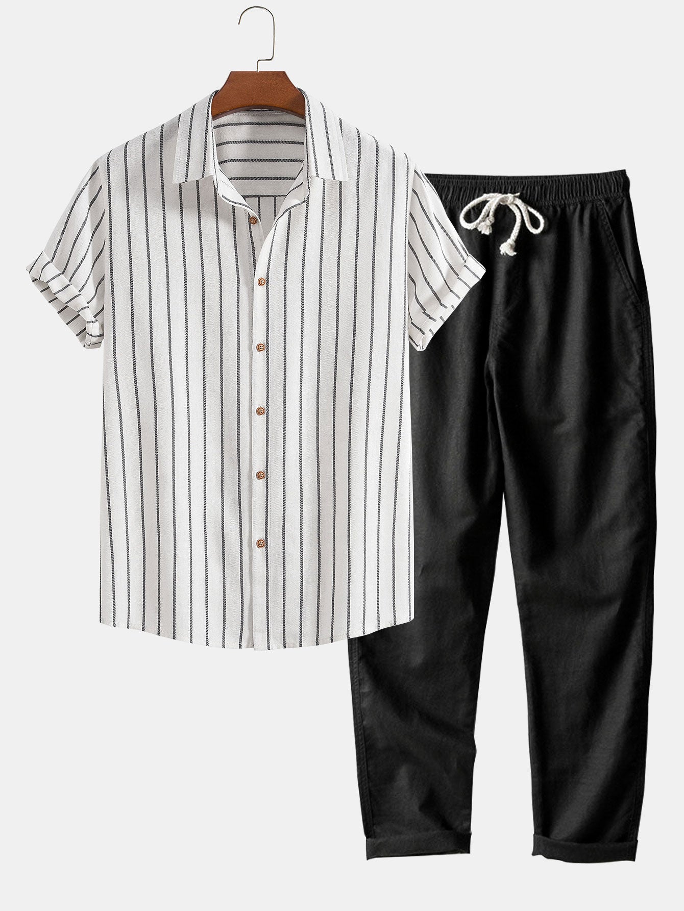 Short Sleeved Cotton Set for Casual Wear - Huahine Style