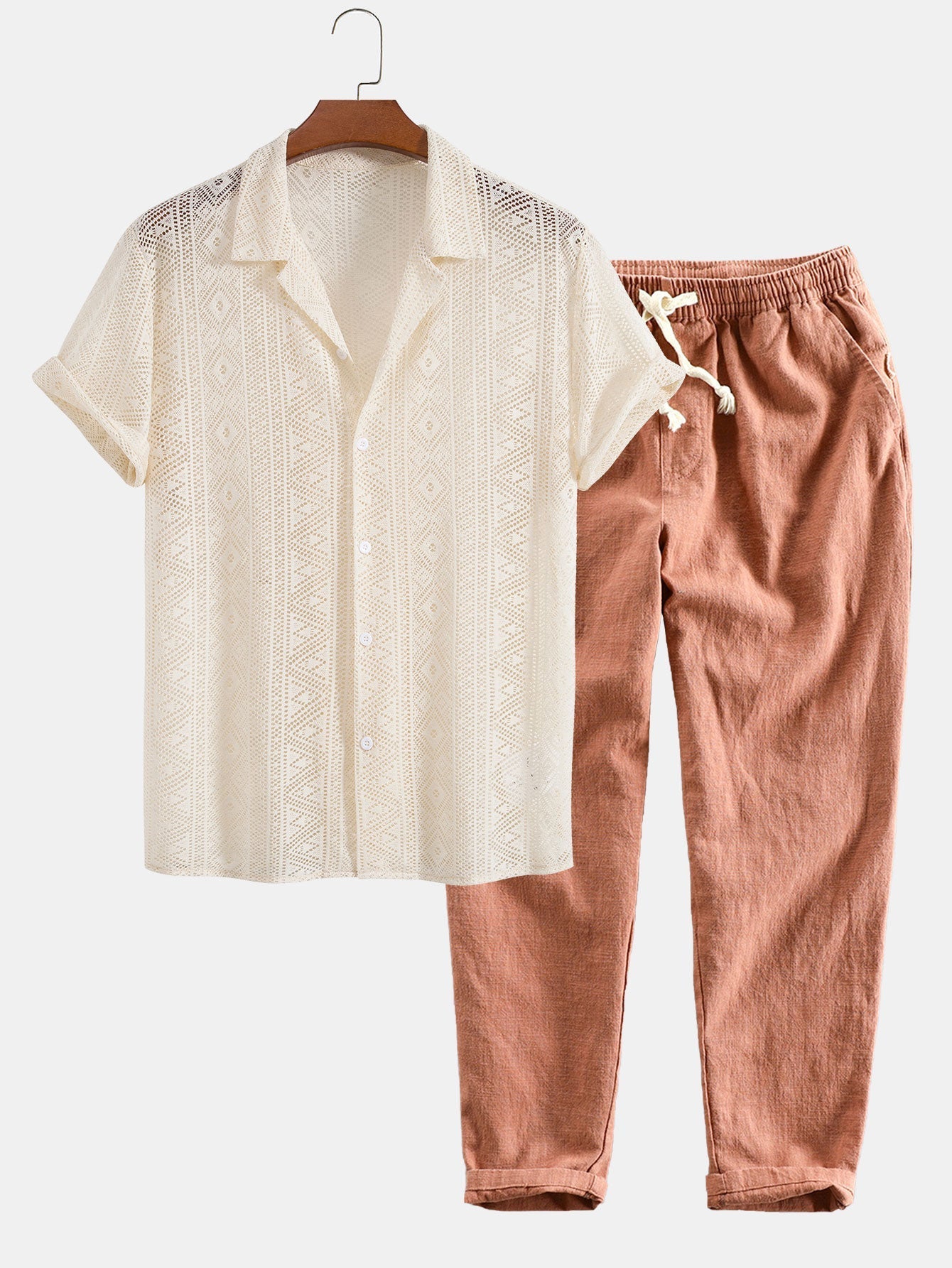 Short-Sleeved Cotton Set for Casual Wear - Malé Collection