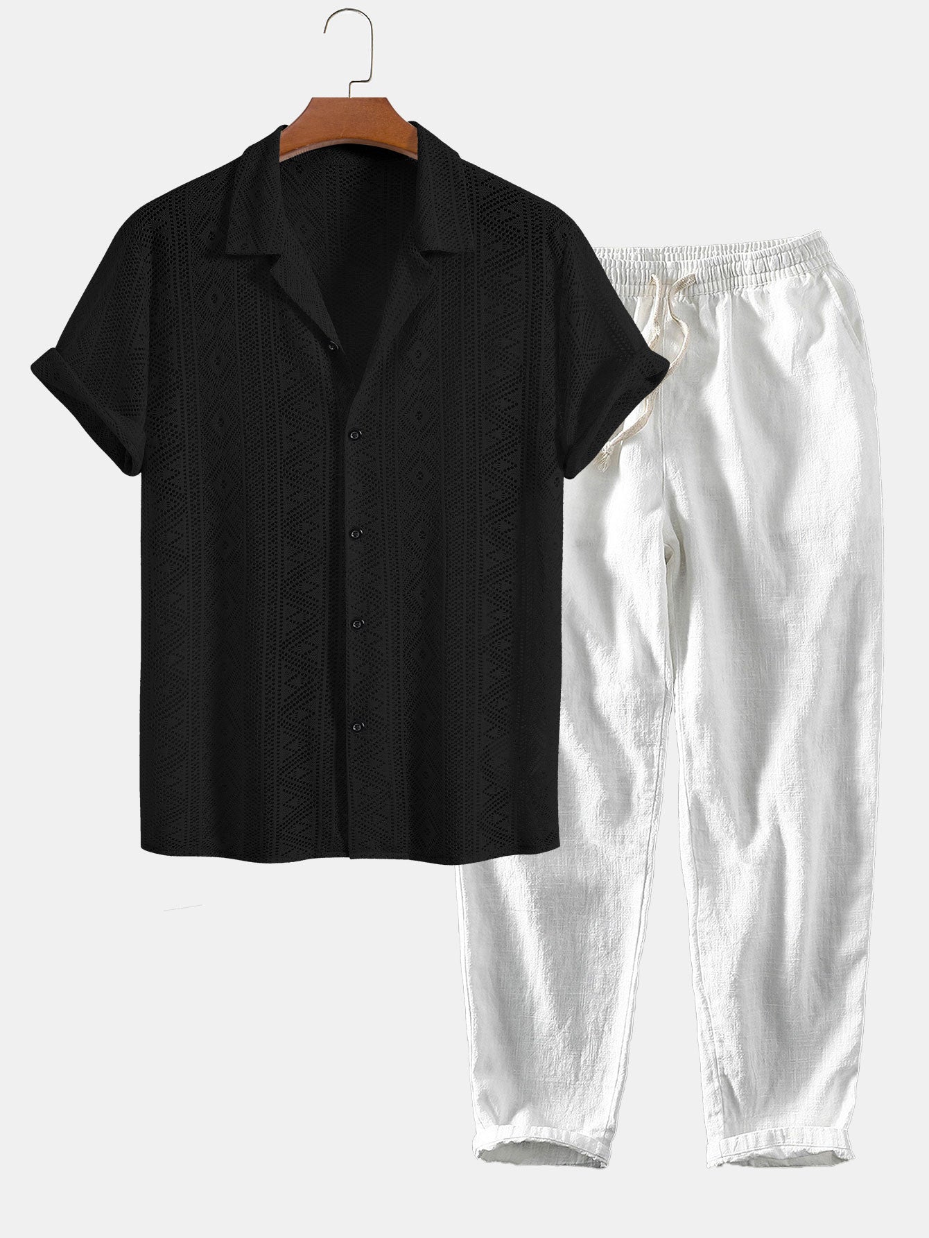 Short-Sleeved Cotton Set for Casual Wear - Malé Collection