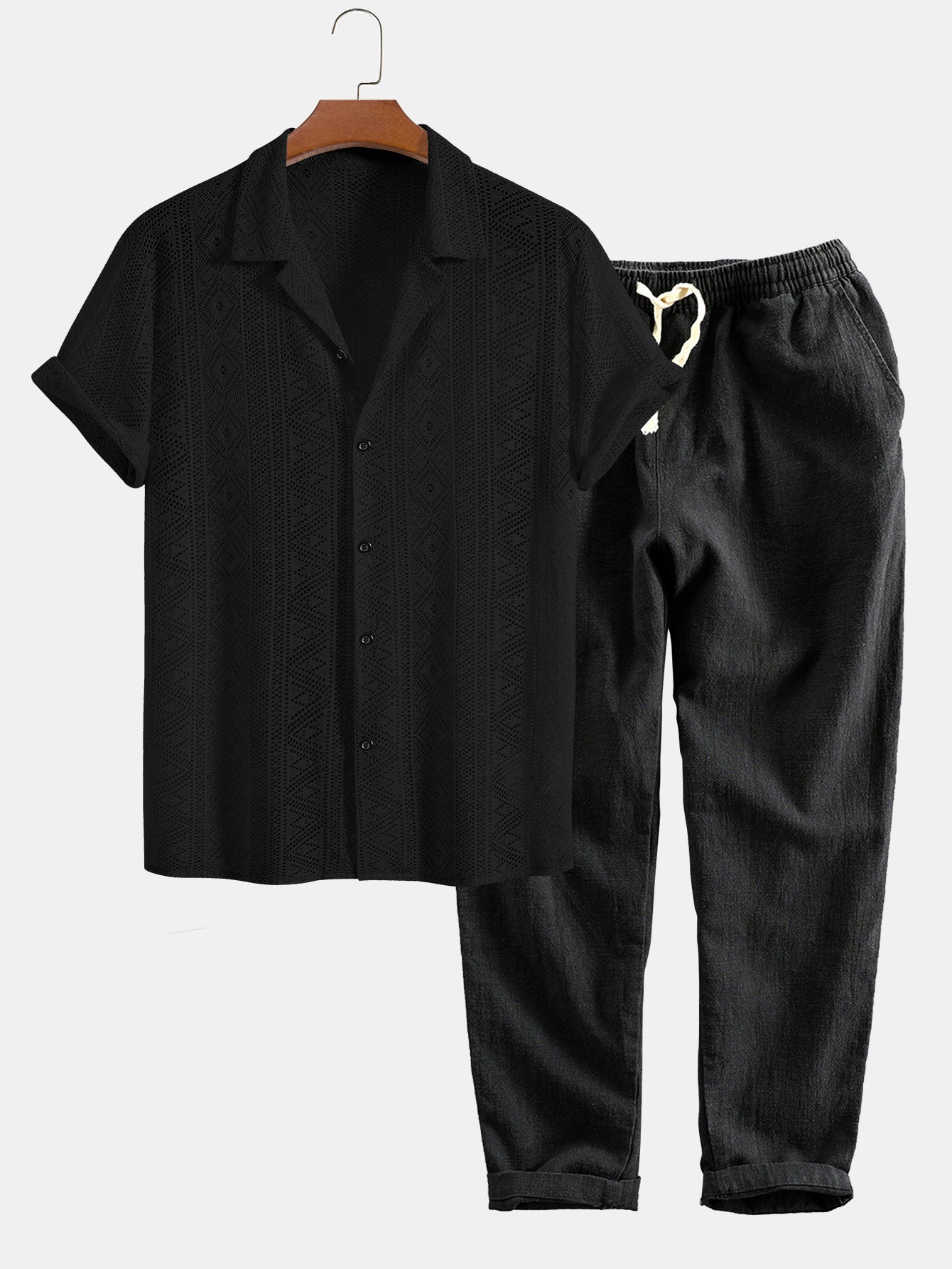 Short-Sleeved Cotton Set for Casual Wear - Malé Collection