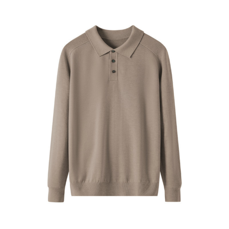 Premium Wool Polo Shirt for Men - Classic Fit, Casual Wear