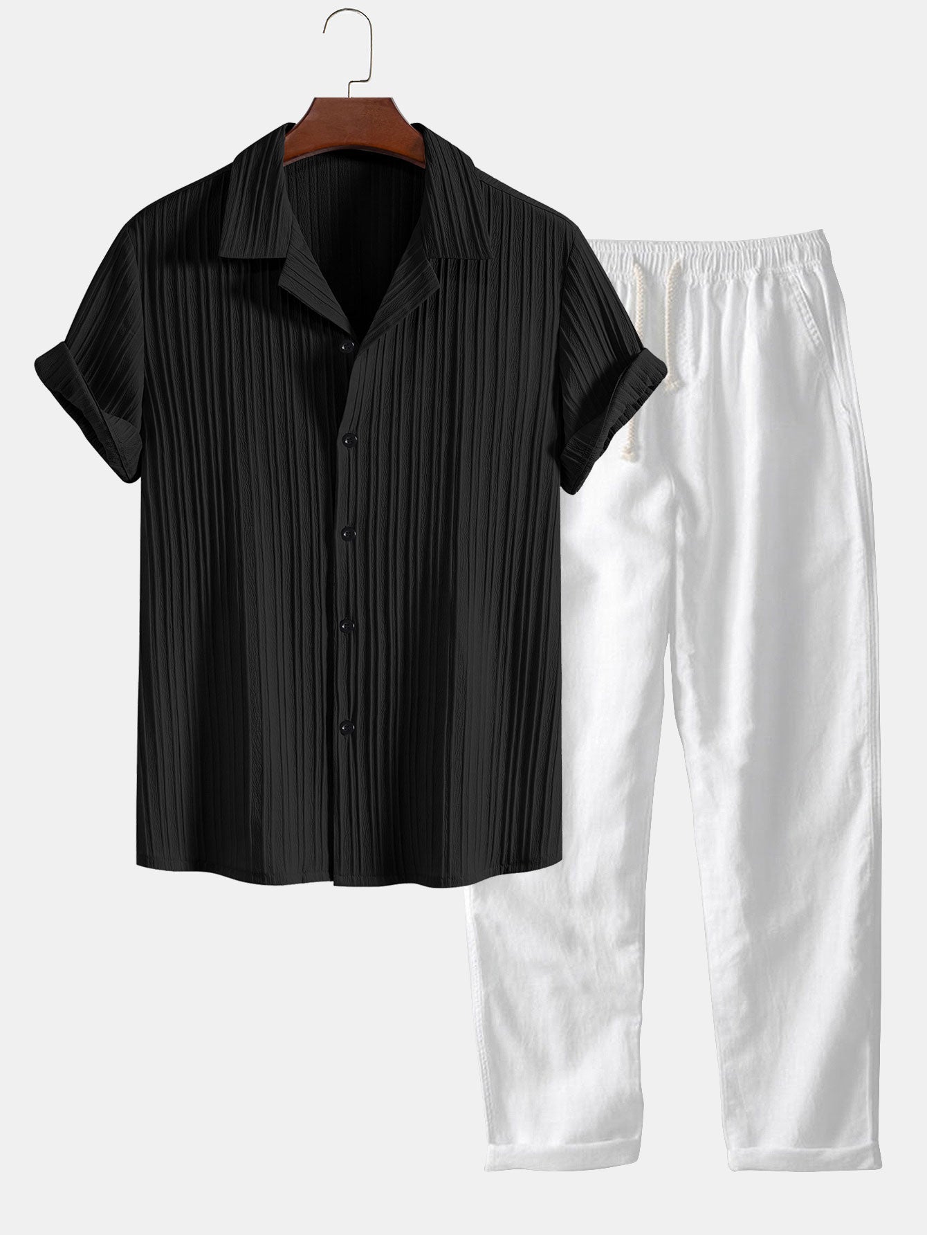 Palawan Short-Sleeved Cotton Set for Casual Wear - Comfortable and Stylish