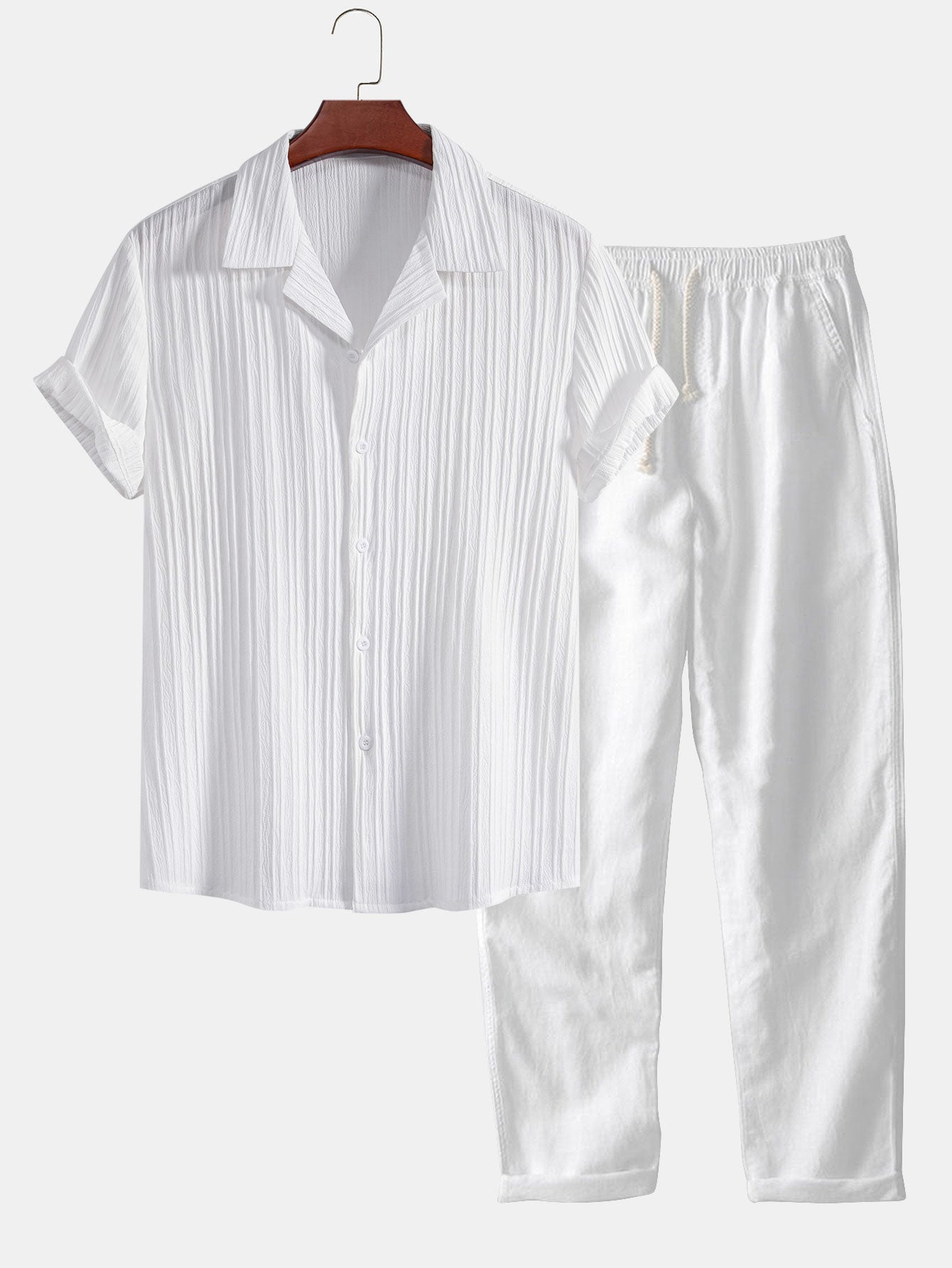 Palawan Short-Sleeved Cotton Set for Casual Wear - Comfortable and Stylish