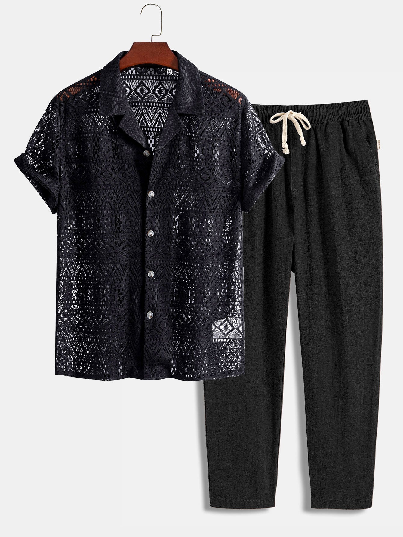 Short-Sleeved Cotton Set for Casual Wear - Comfortable and Stylish Outfit