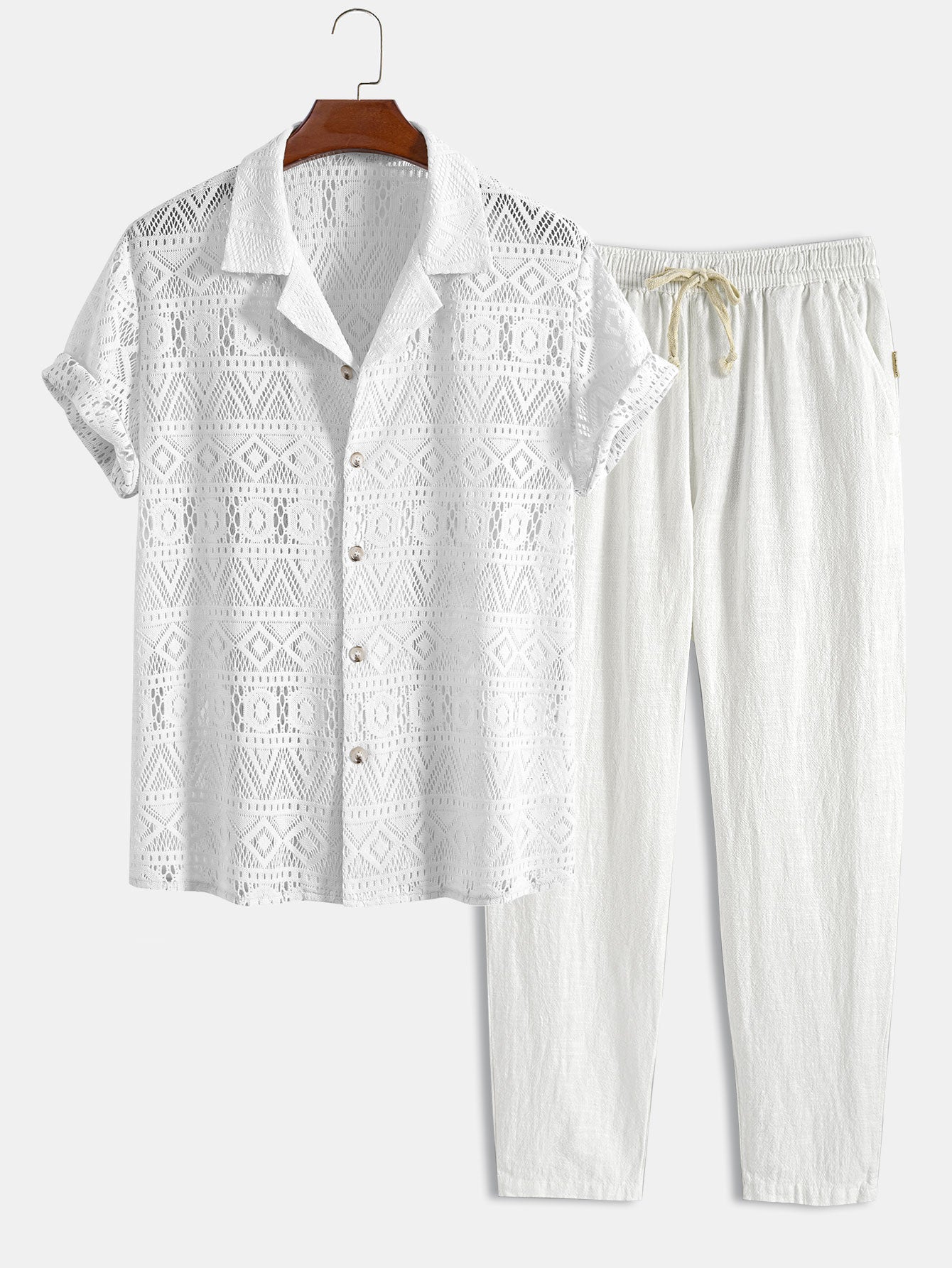 Short-Sleeved Cotton Set for Casual Wear - Comfortable and Stylish Outfit