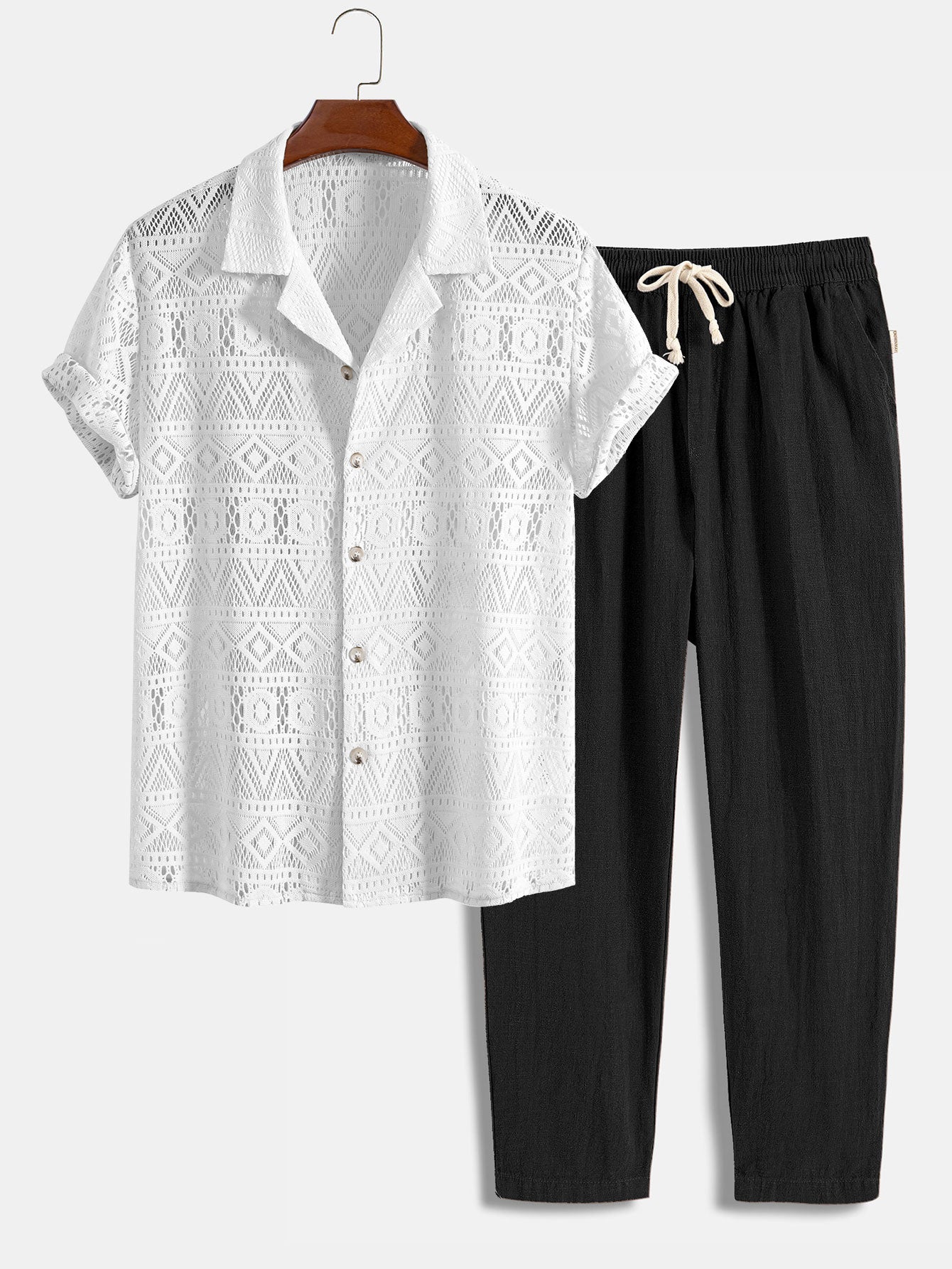 Short-Sleeved Cotton Set for Casual Wear - Comfortable and Stylish Outfit