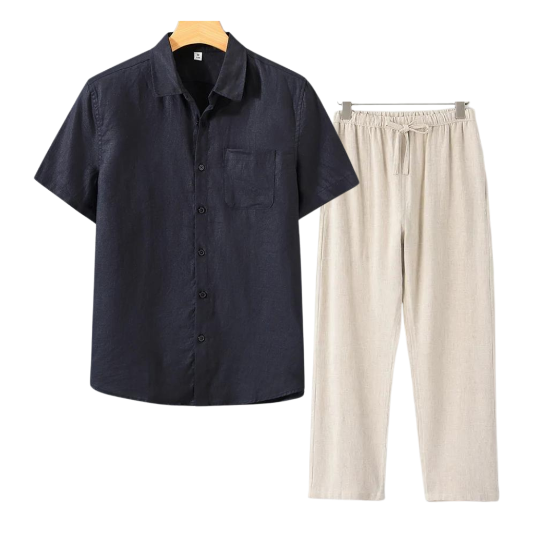 Linen Short Set for Casual Wear - Lightweight and Breathable Fabric