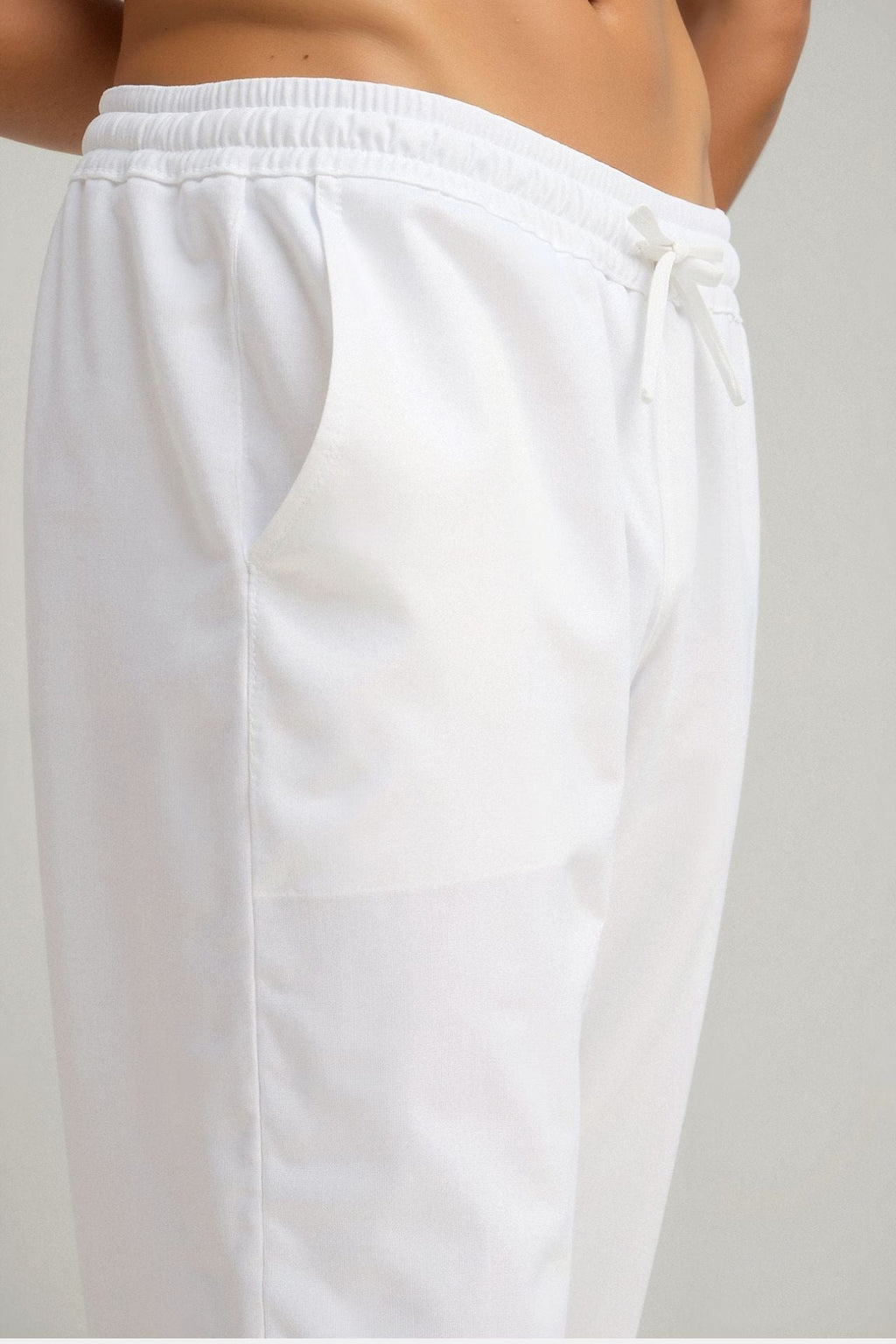 Cotton Linen Blend Drawstring Pants for Casual Wear and Comfort