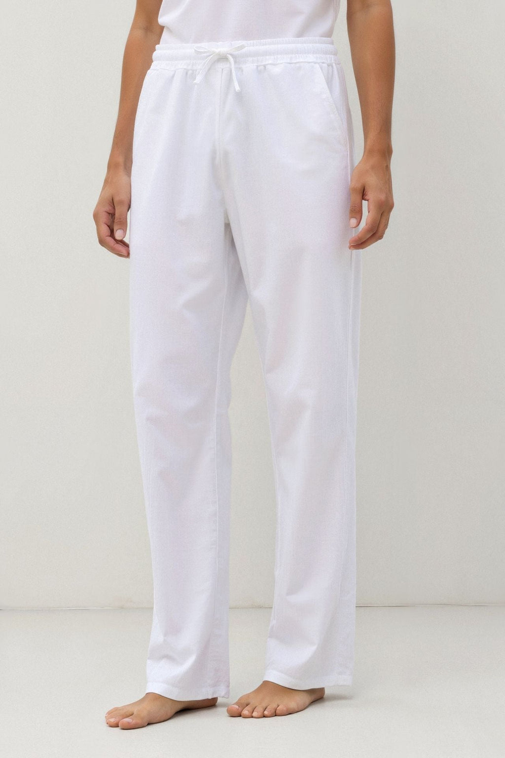 Cotton Linen Blend Drawstring Pants for Casual Wear and Comfort