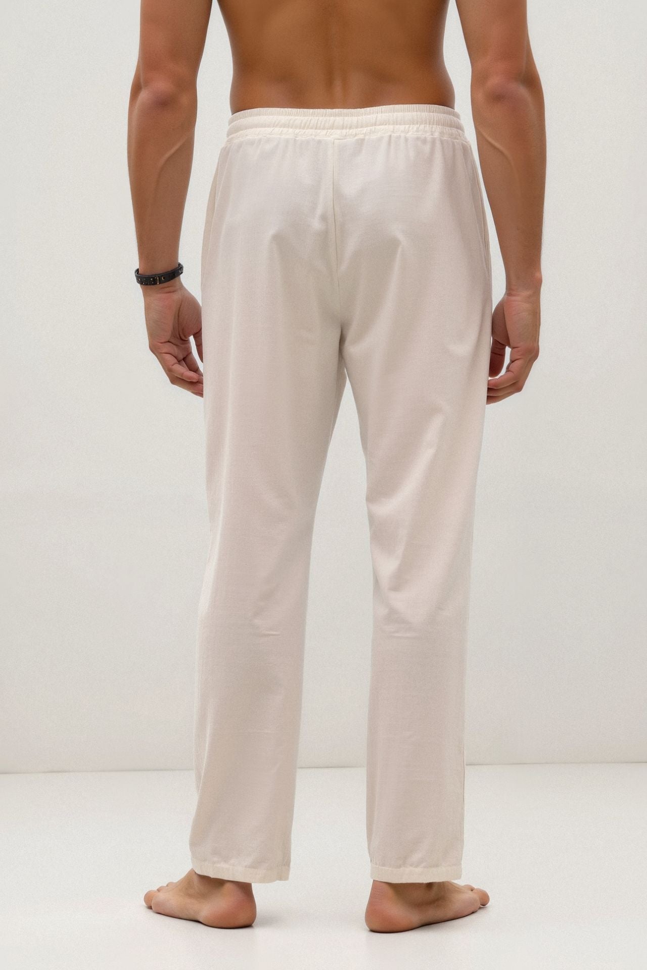 Cotton Linen Blend Drawstring Pants for Casual Wear and Comfort