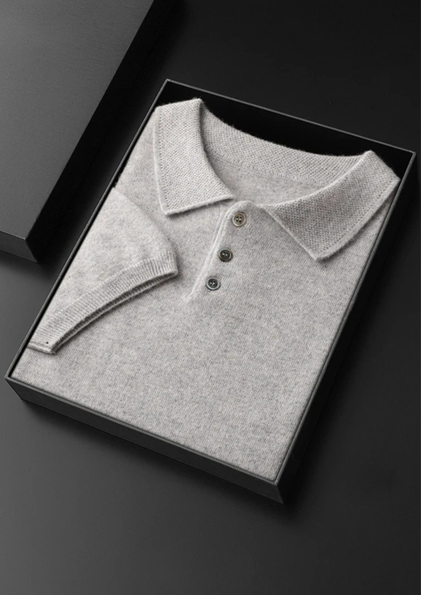 Cashmere Polo Shirt for Men | Classic Style | 100% Soft Cashmere Fabric