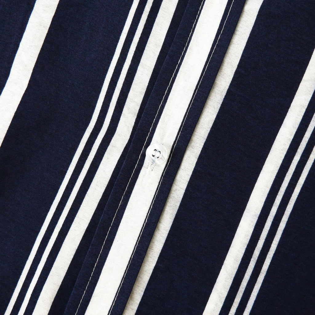 Striped Cotton Shirt for Men - Casual Wear, Short Sleeve, Lightweight Design