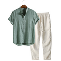 Short-Sleeved Cotton Set for Casual Wear - Dominica Style