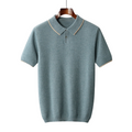 Classic Cotton Polo Shirt for Men - Casual Wear, Mykonos-Inspired Design