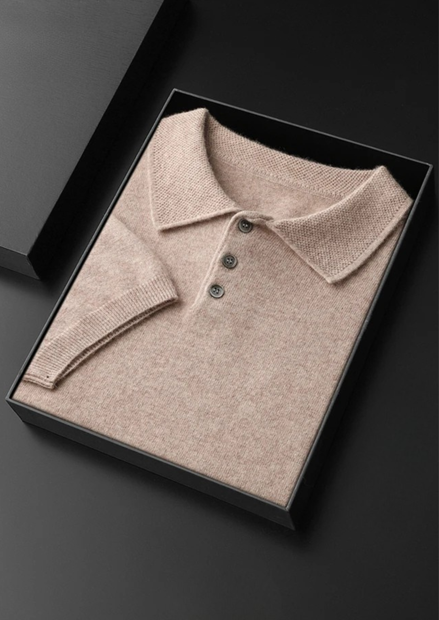 Cashmere Polo Shirt for Men | Classic Style | 100% Soft Cashmere Fabric
