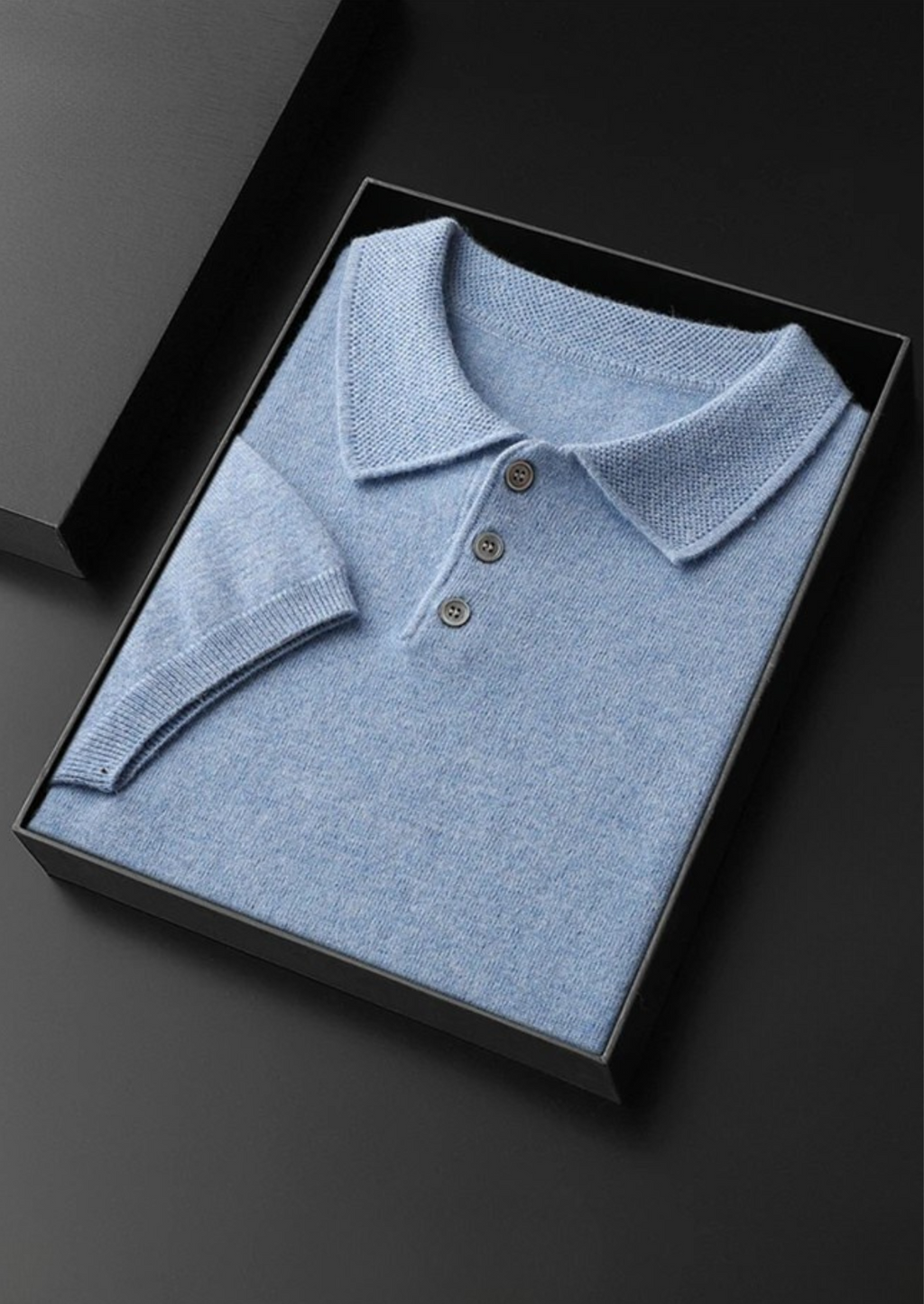 Cashmere Polo Shirt for Men | Classic Style | 100% Soft Cashmere Fabric