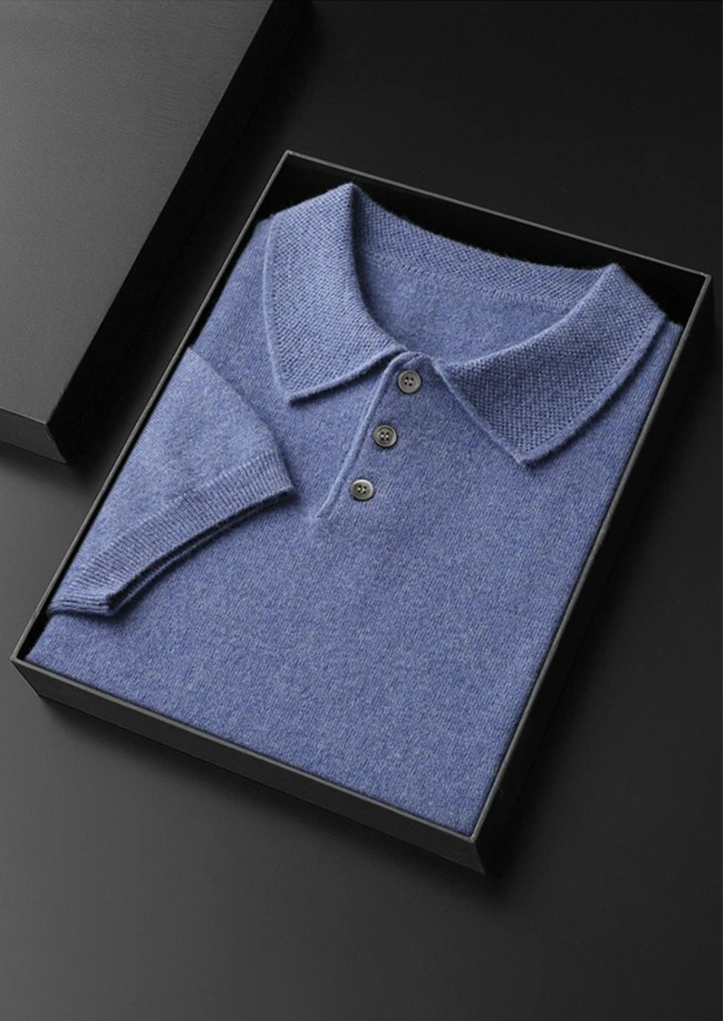 Cashmere Polo Shirt for Men | Classic Style | 100% Soft Cashmere Fabric