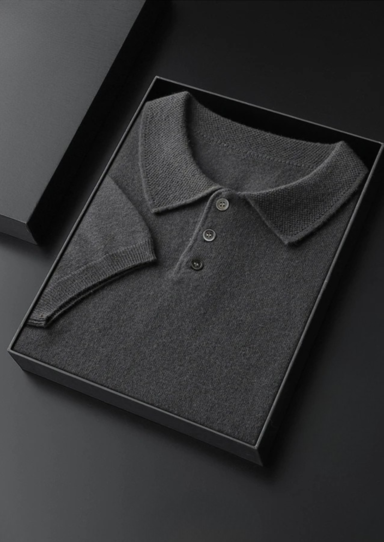 Cashmere Polo Shirt for Men | Classic Style | 100% Soft Cashmere Fabric