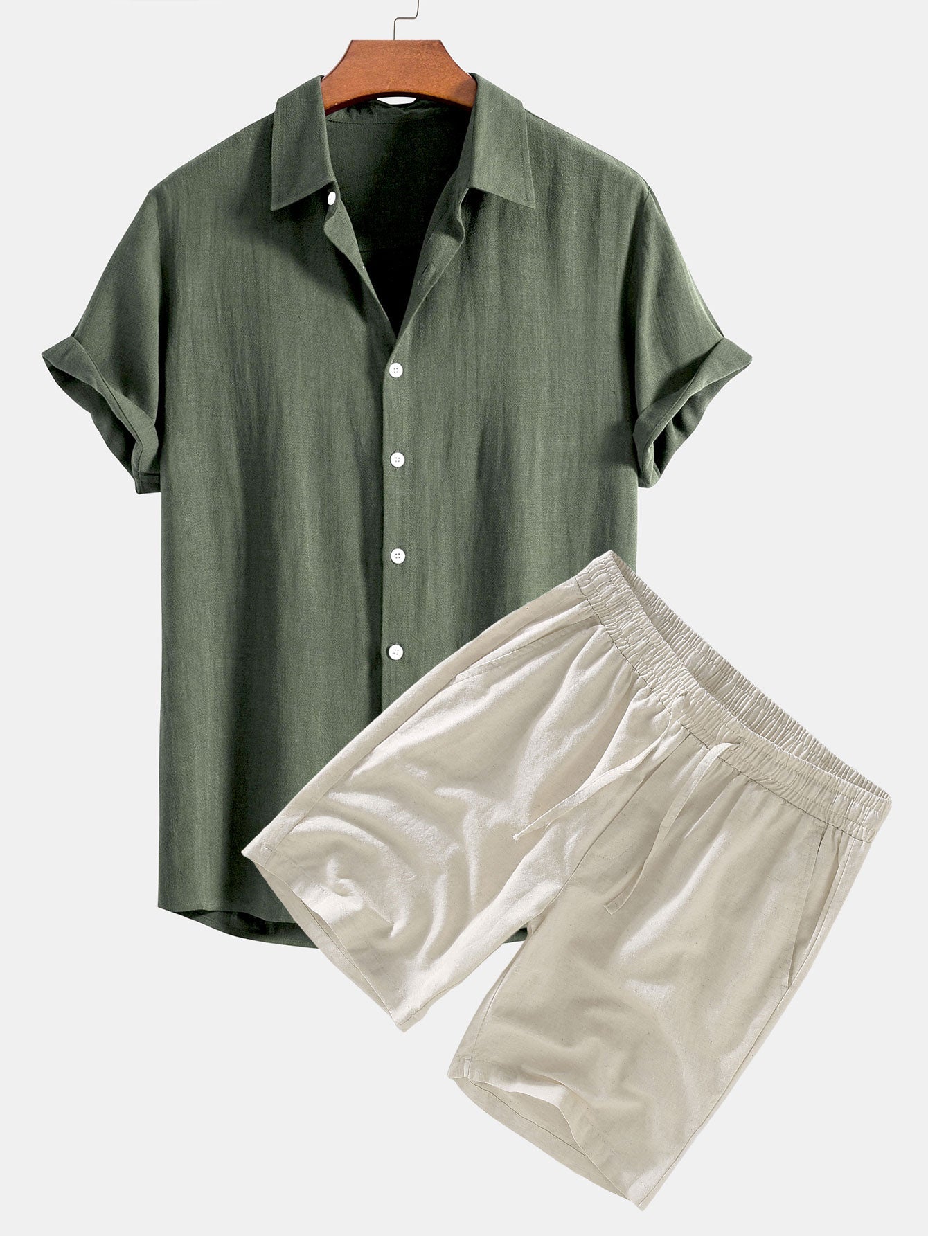 Phuket Short Sleeve Set - Lightweight Cotton Casual Wear for Summer