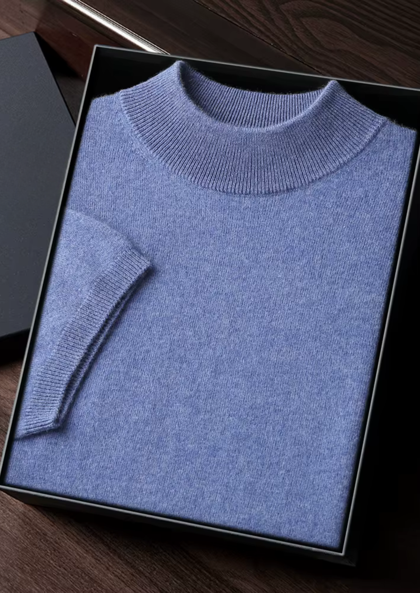 Cashmere Mock Neck T-Shirt for Women - Soft 100% Cashmere Fabric