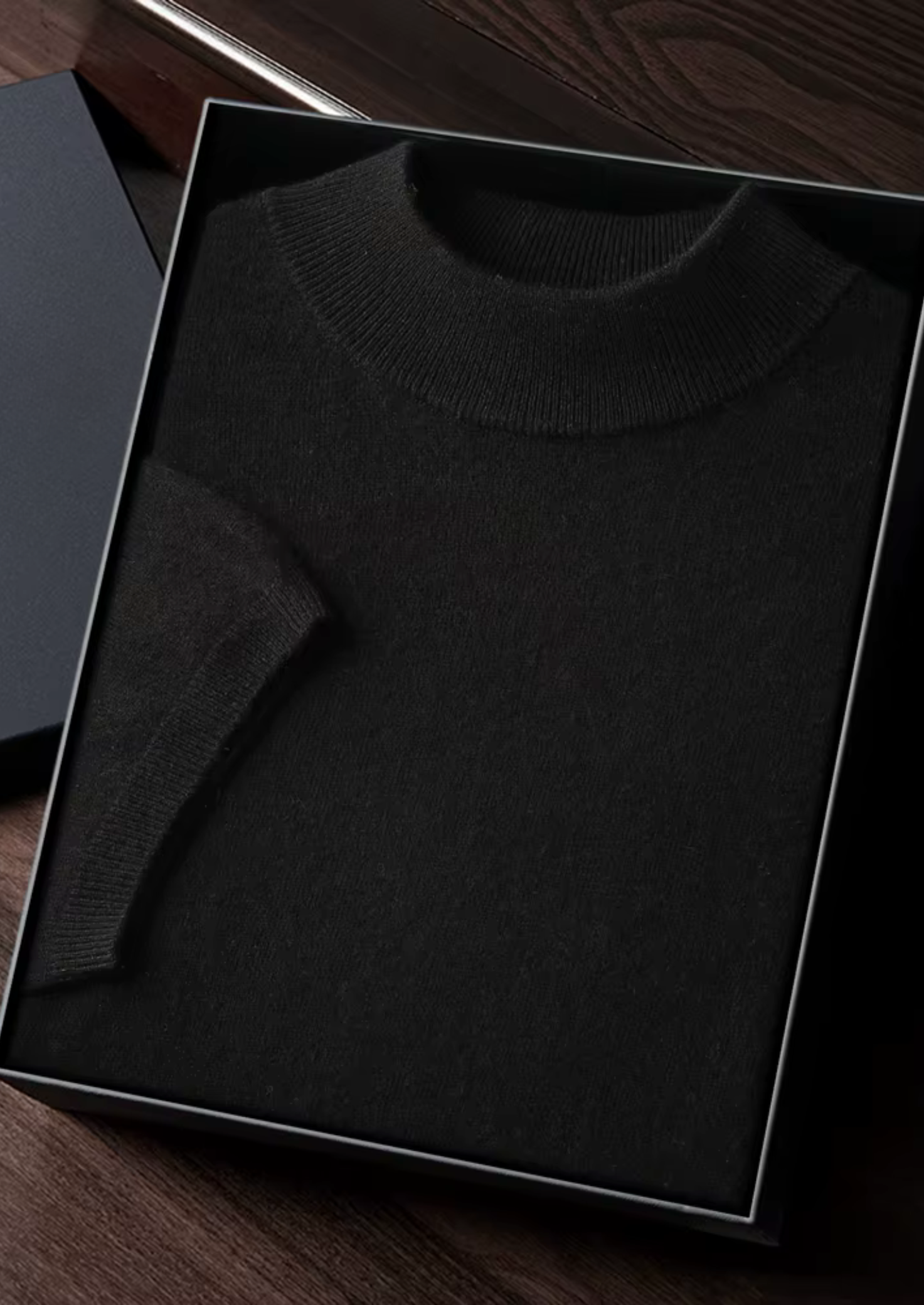 Cashmere Mock Neck T-Shirt for Women - Soft 100% Cashmere Fabric