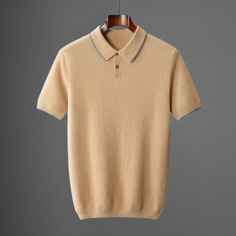 Classic Cotton Polo Shirt for Men - Casual Wear - Mykonos Style