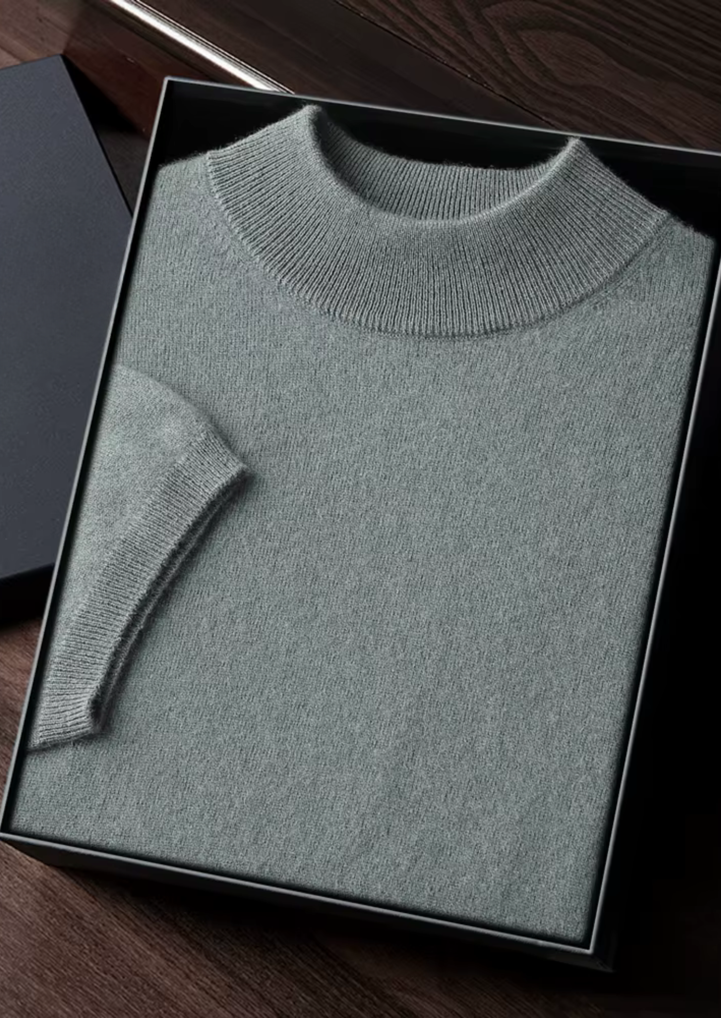 Cashmere Mock Neck T-Shirt for Women - Soft 100% Cashmere Fabric