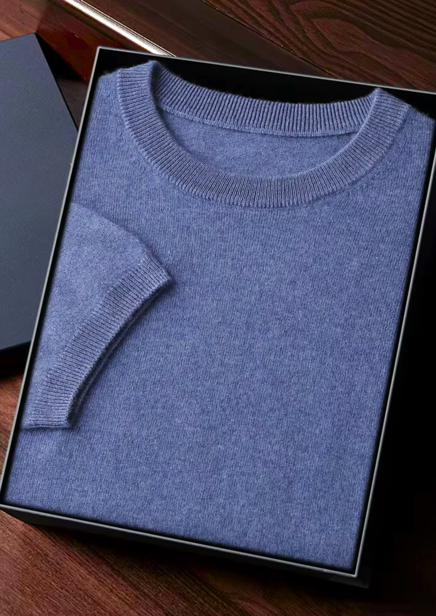 Cashmere Crewneck T-Shirt for Men and Women - Classic Style, Soft Fabric