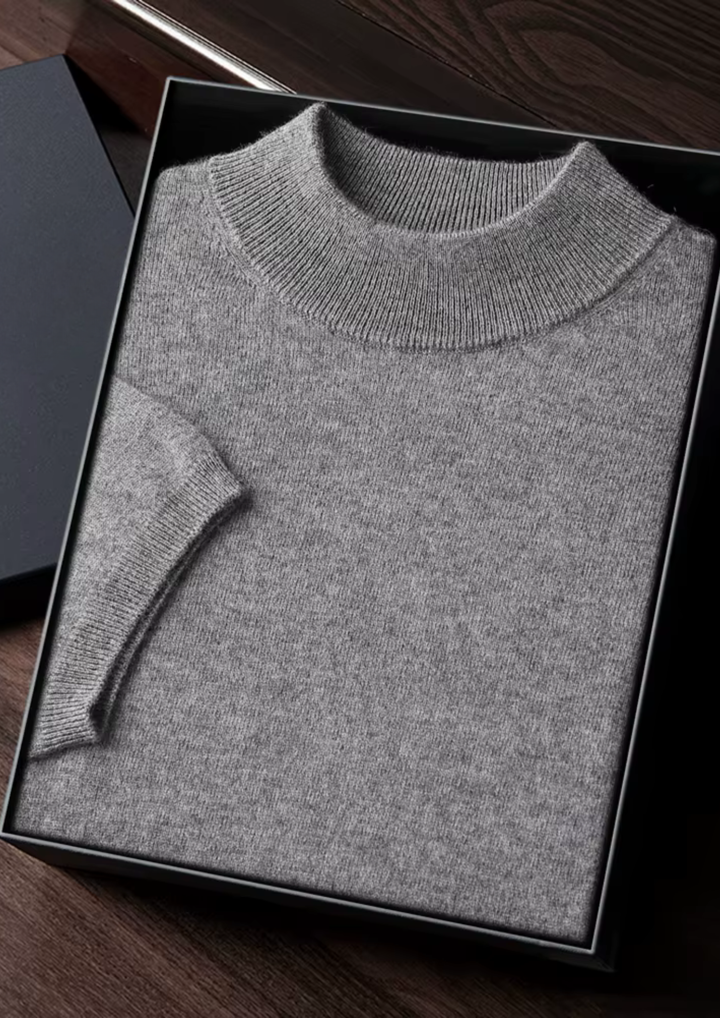 Cashmere Mock Neck T-Shirt for Women - Soft 100% Cashmere Fabric