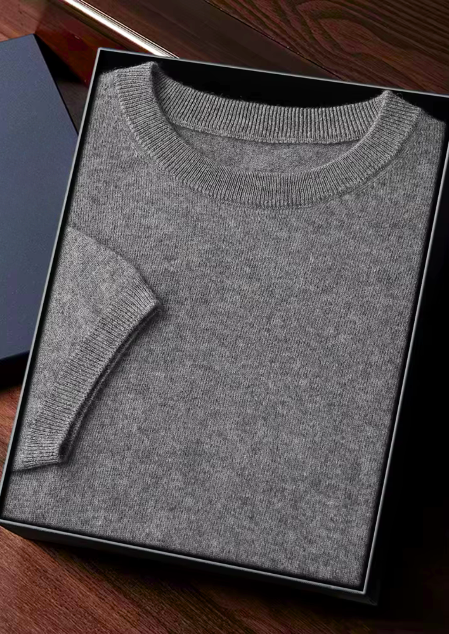 Cashmere Crewneck T-Shirt for Men and Women - Classic Style, Soft Fabric