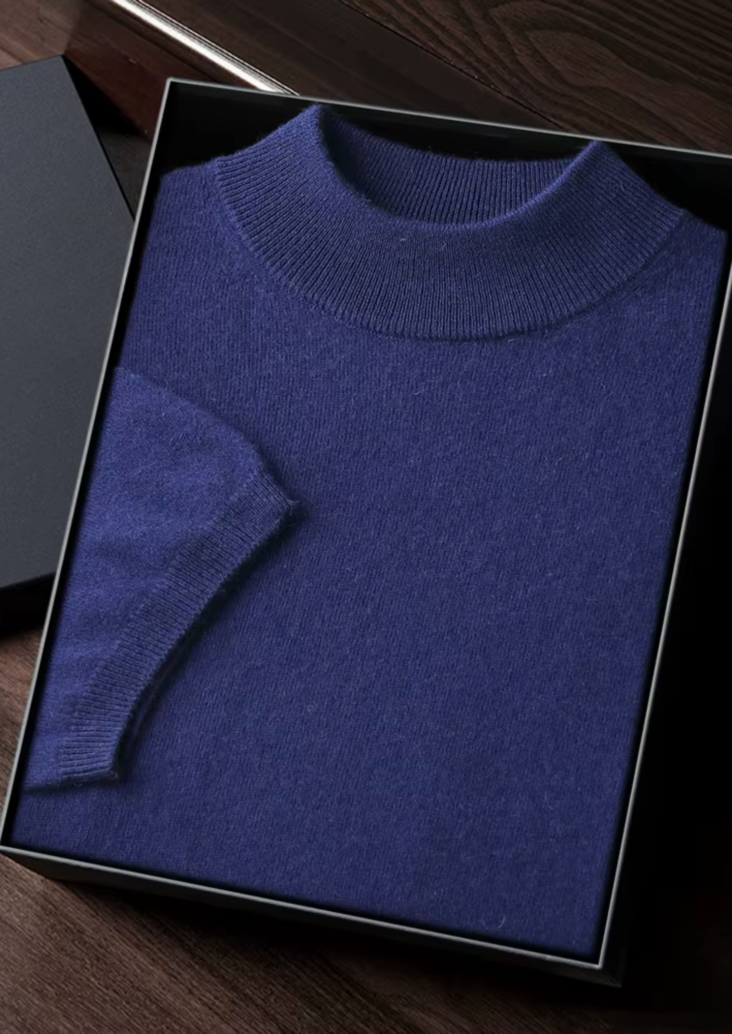 Cashmere Mock Neck T-Shirt for Women - Soft 100% Cashmere Fabric