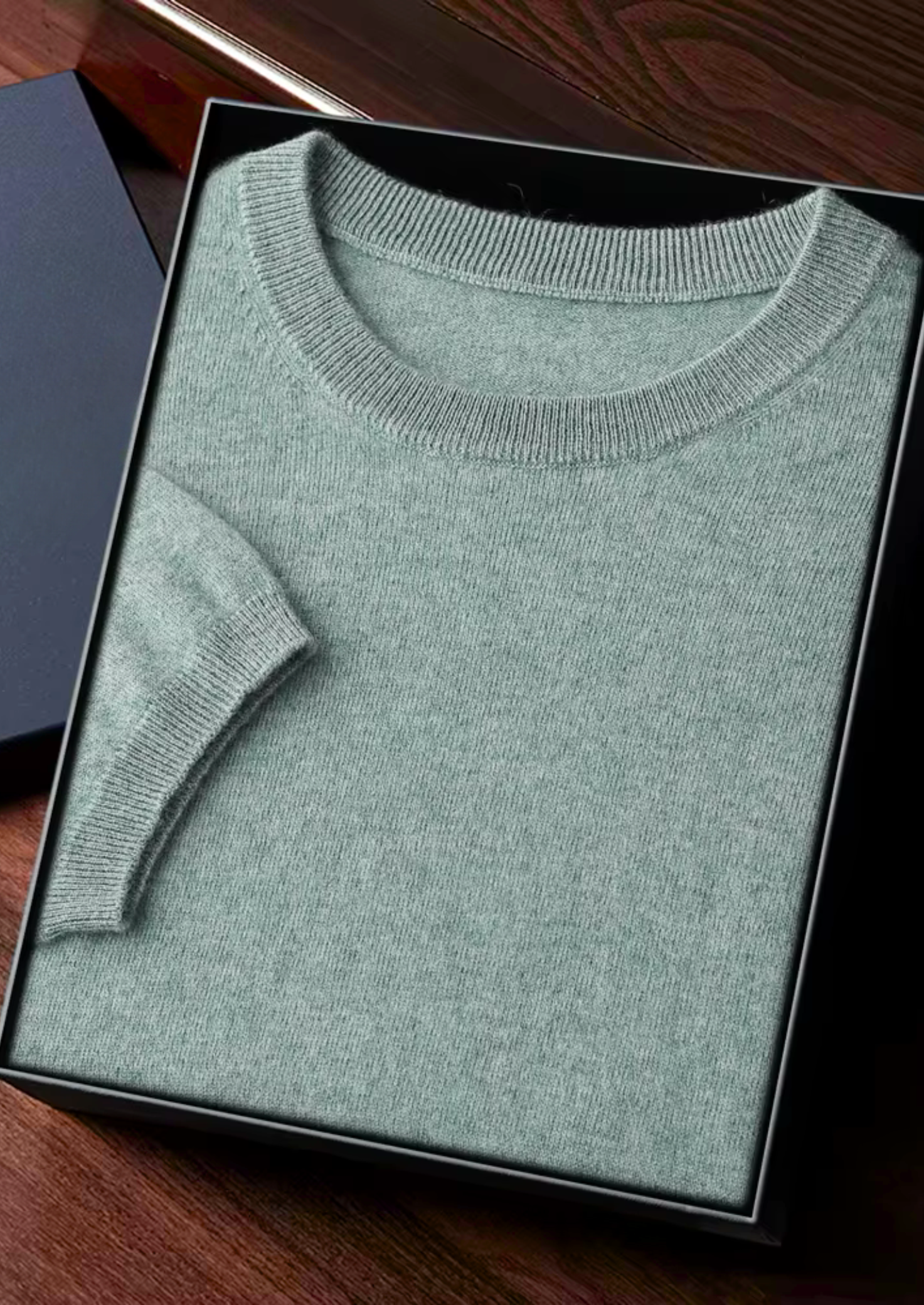 Cashmere Crewneck T-Shirt for Men and Women - Classic Style, Soft Fabric
