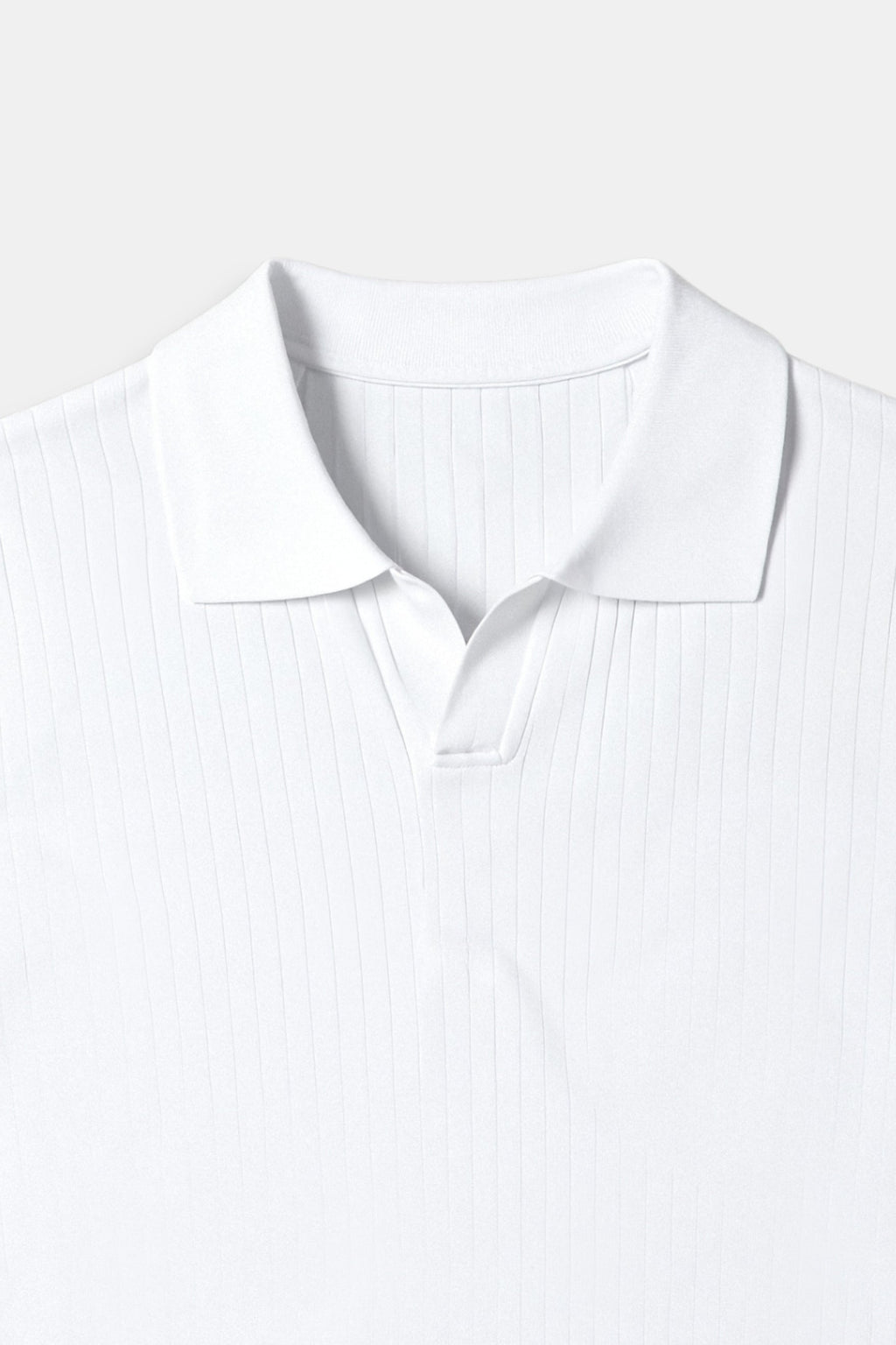 Ribbed Cotton Polo Shirt for Men - Casual Wear, Comfortable Fit