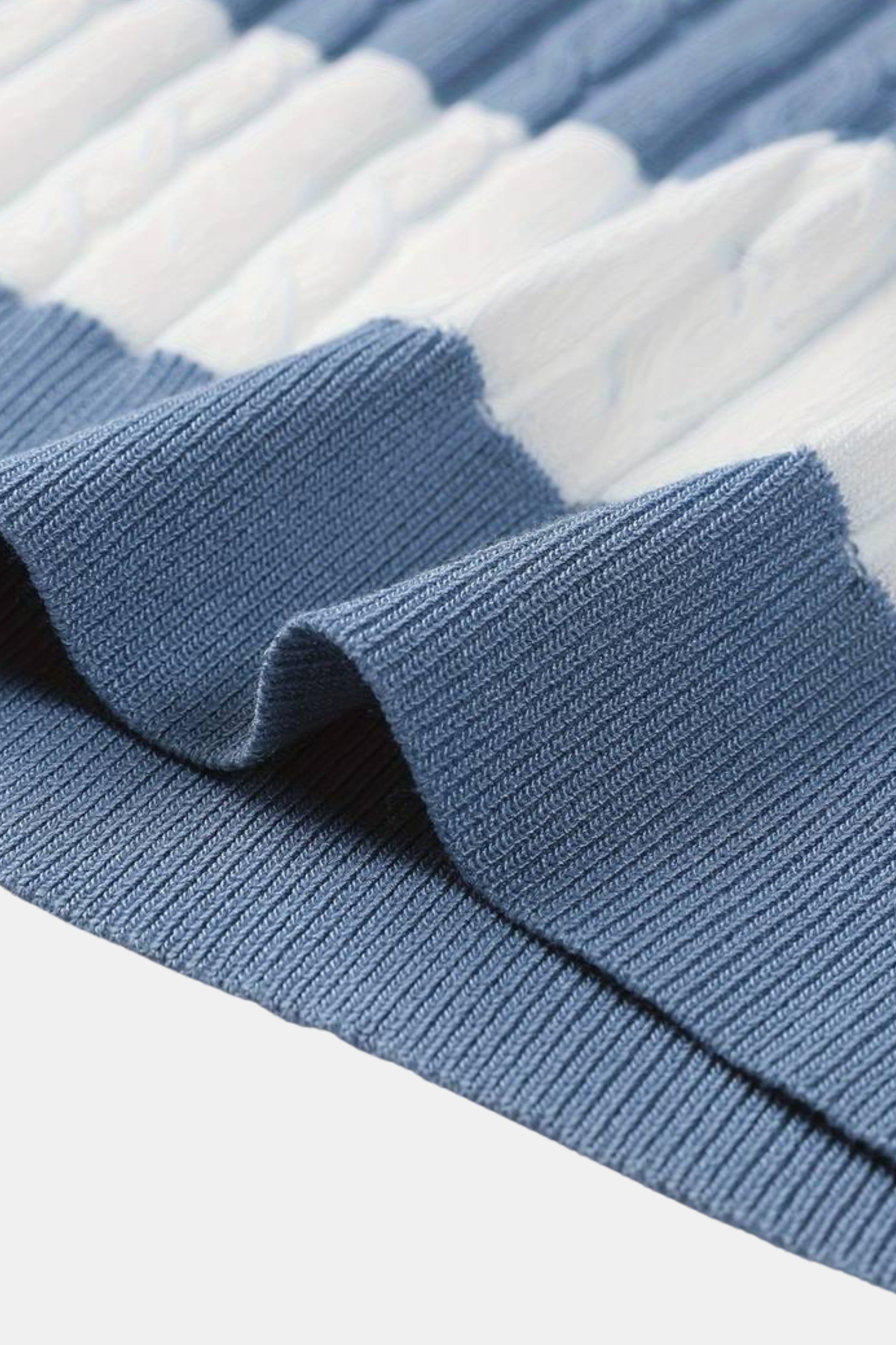 White Stripe Polo Shirt - Cotton Blend - Casual Wear - Men's Fashion Top