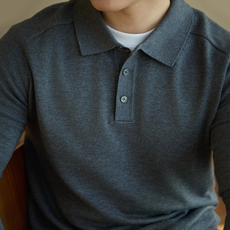 Premium Wool Polo Shirt for Men - Classic Fit, Casual Wear
