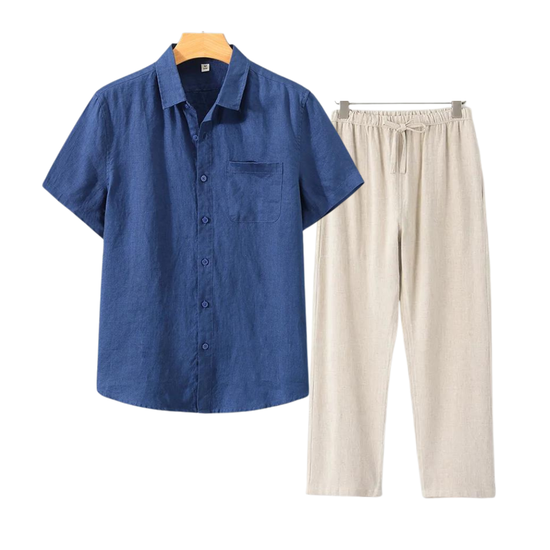 Linen Short Set for Casual Wear - Lightweight and Breathable Fabric