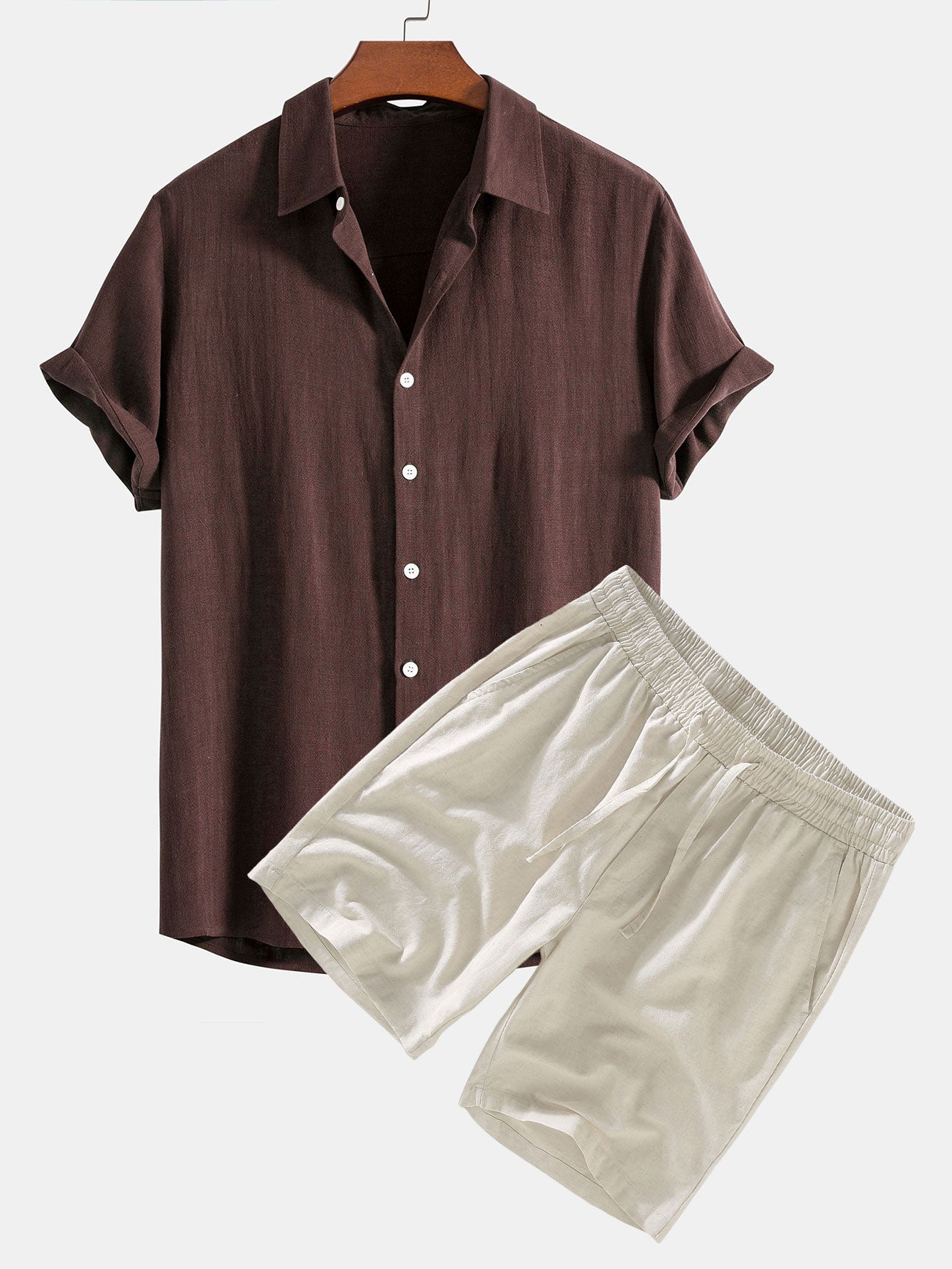 Phuket Short Sleeve Set - Lightweight Cotton Casual Wear for Summer