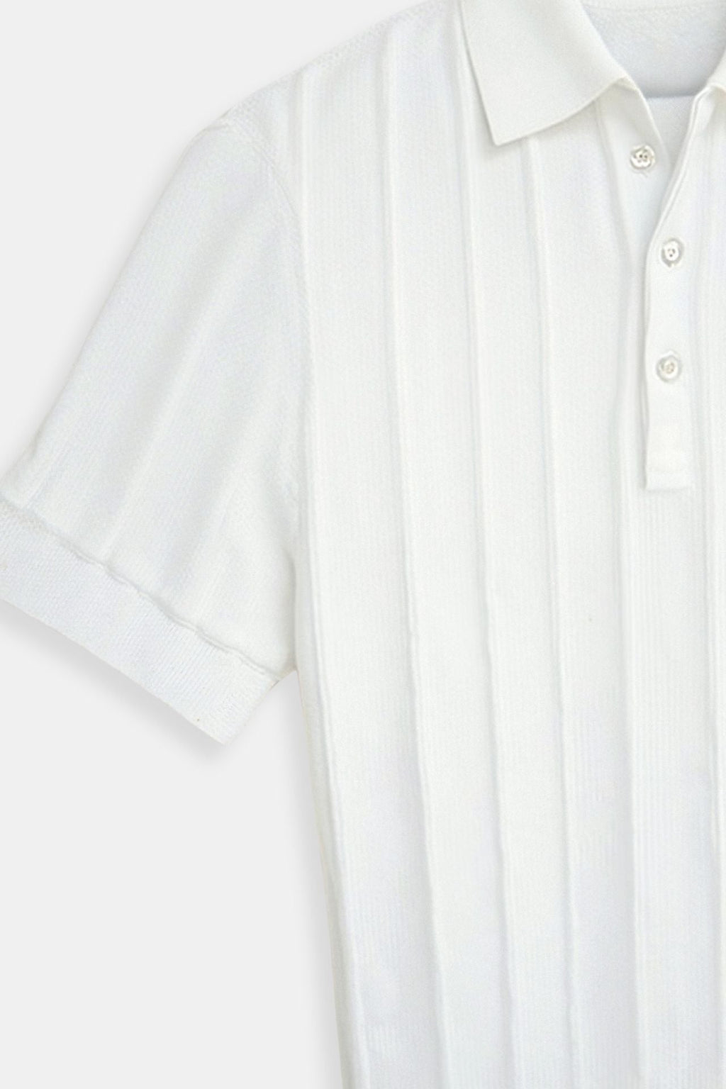 Vertical Striped Cotton Polo Shirt for Casual Wear and Outdoor Activities
