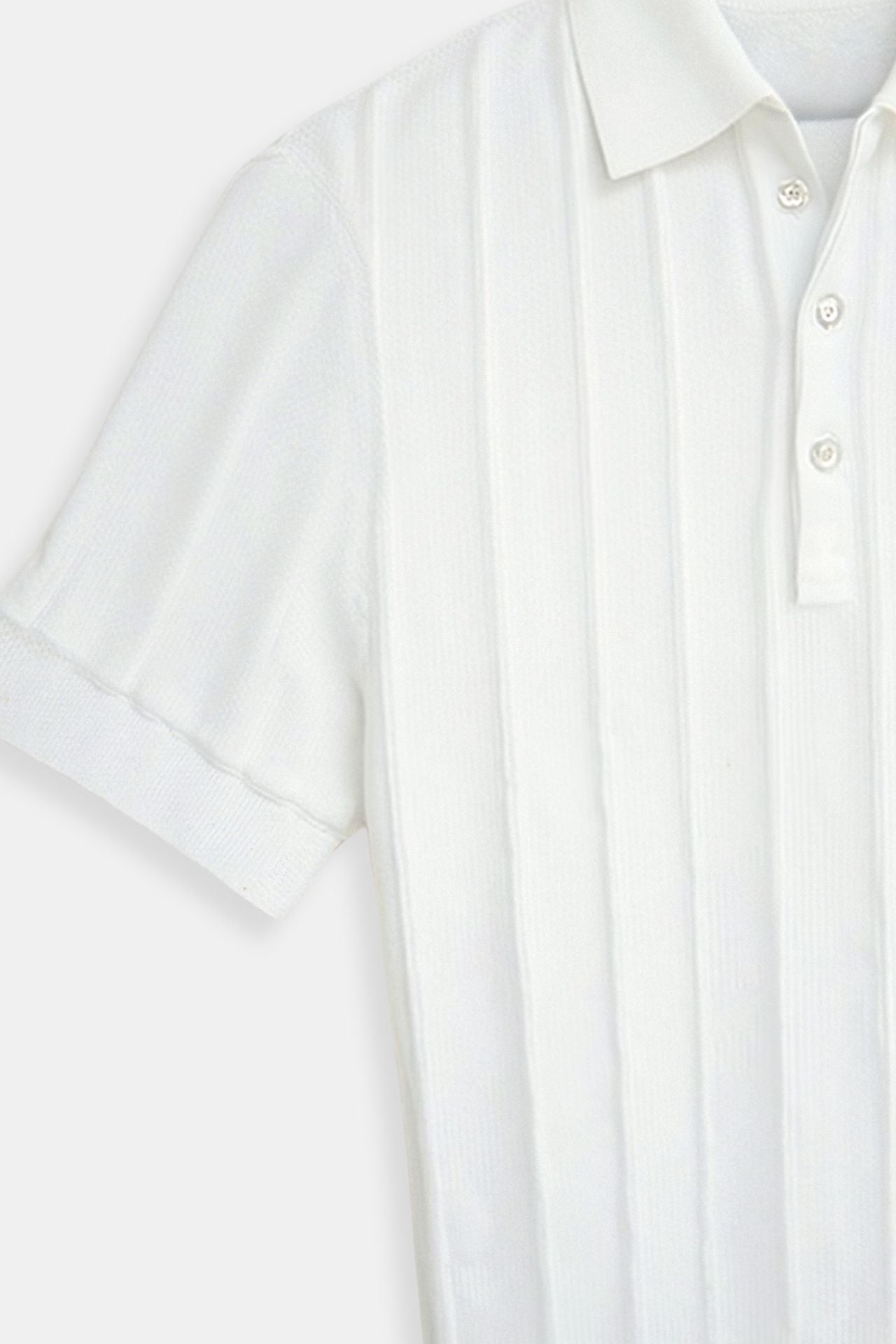 Vertical Striped Cotton Polo Shirt for Casual Wear and Outdoor Activities