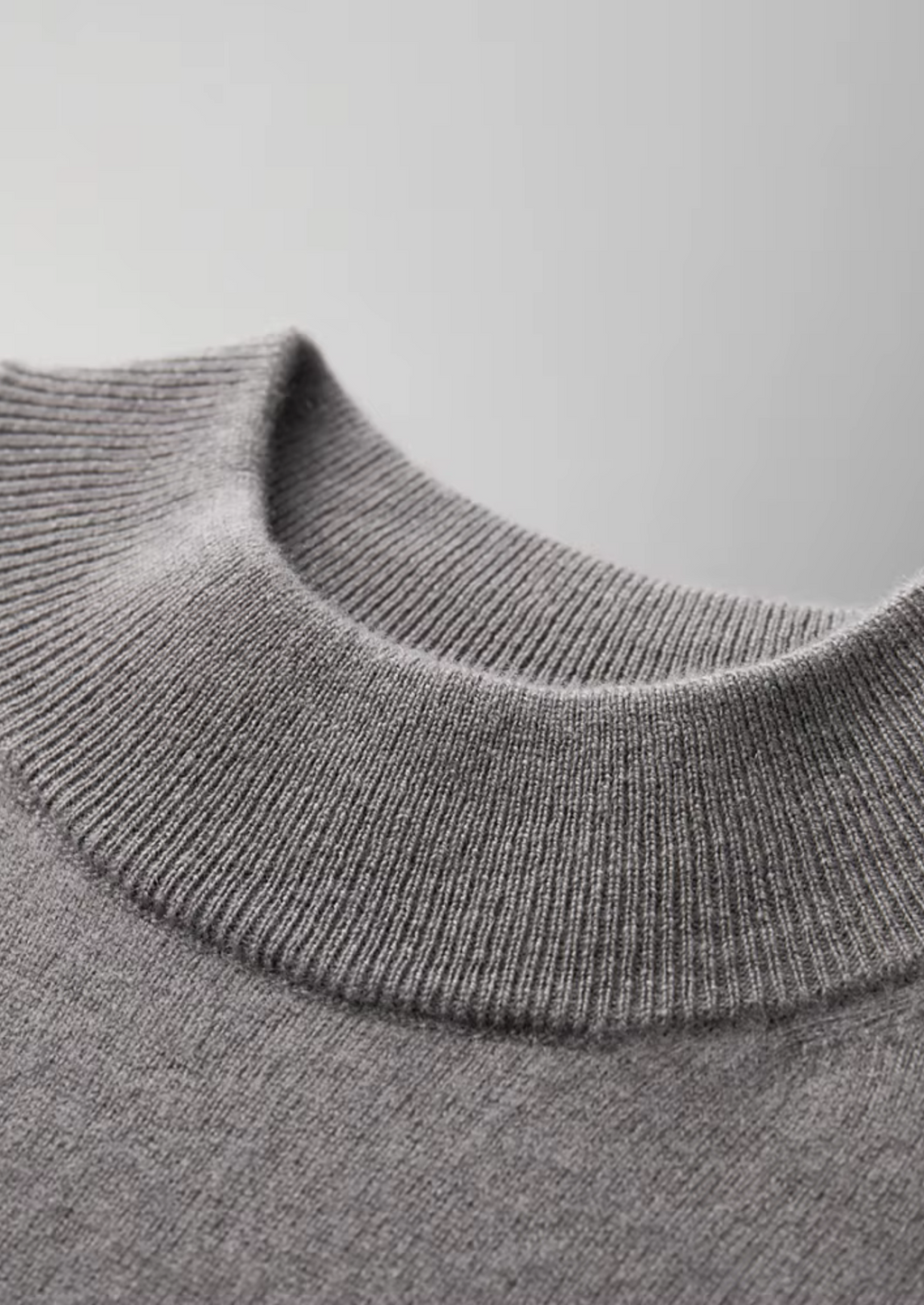 Cashmere Mock Neck T-Shirt for Women - Soft 100% Cashmere Fabric