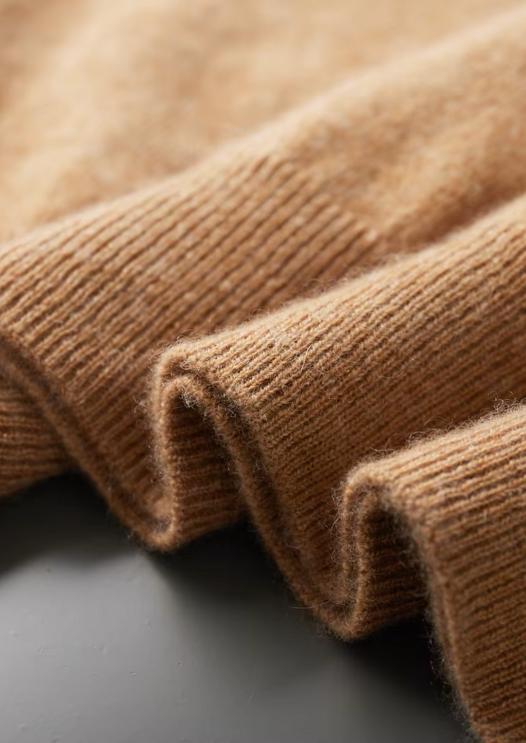 Cashmere Mock Neck T-Shirt for Women - Soft 100% Cashmere Fabric