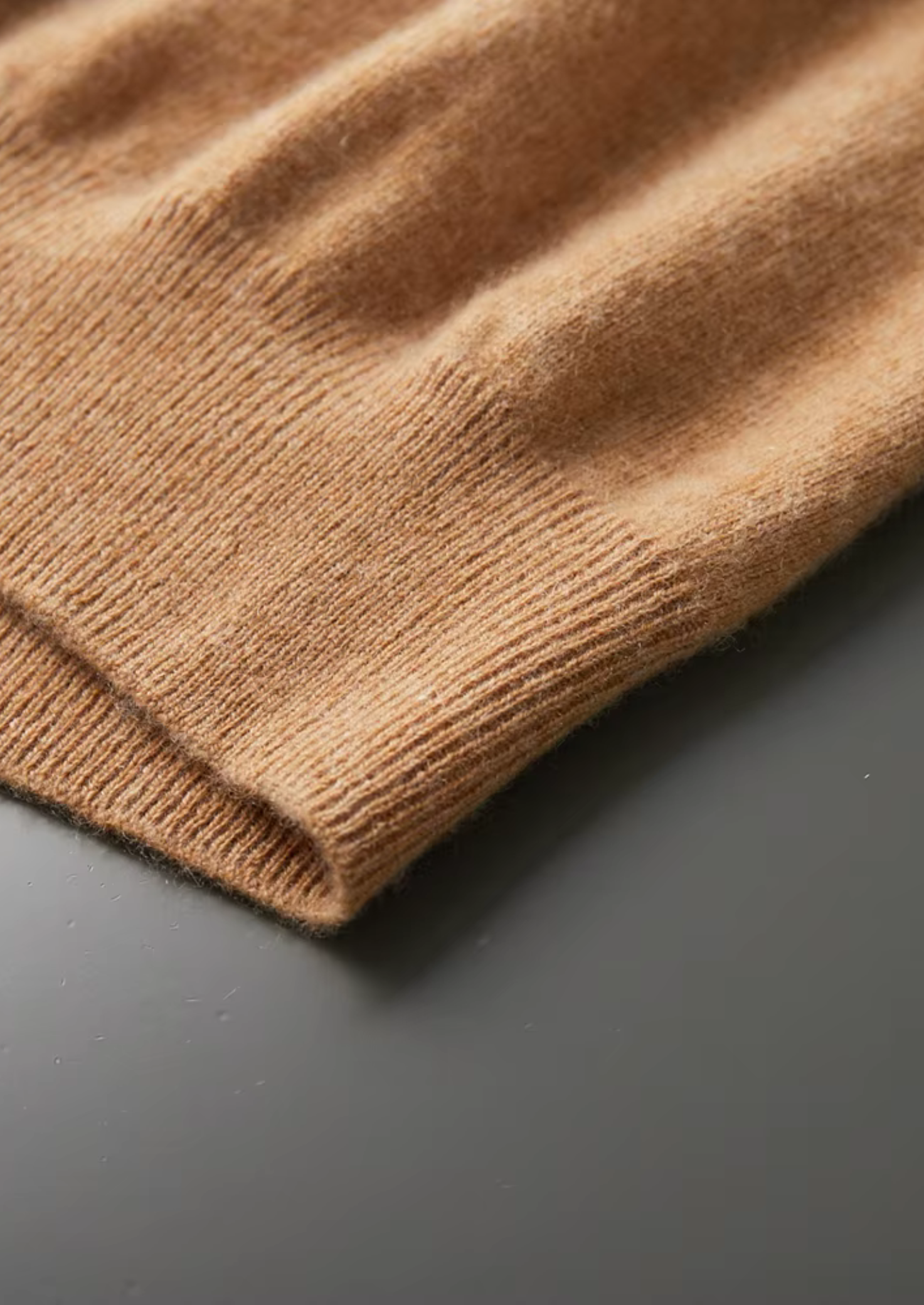 Cashmere Mock Neck T-Shirt for Women - Soft 100% Cashmere Fabric