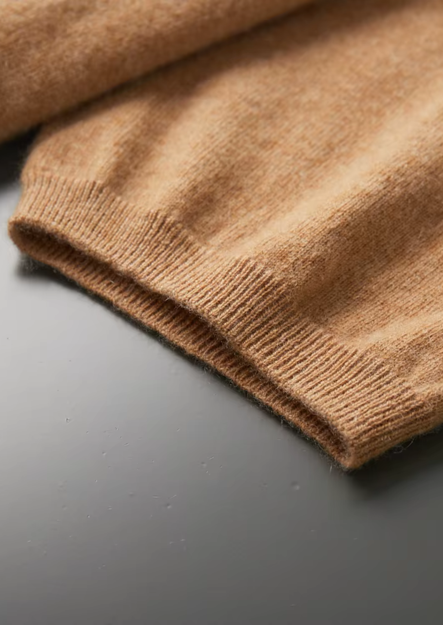 Cashmere Mock Neck T-Shirt for Women - Soft 100% Cashmere Fabric