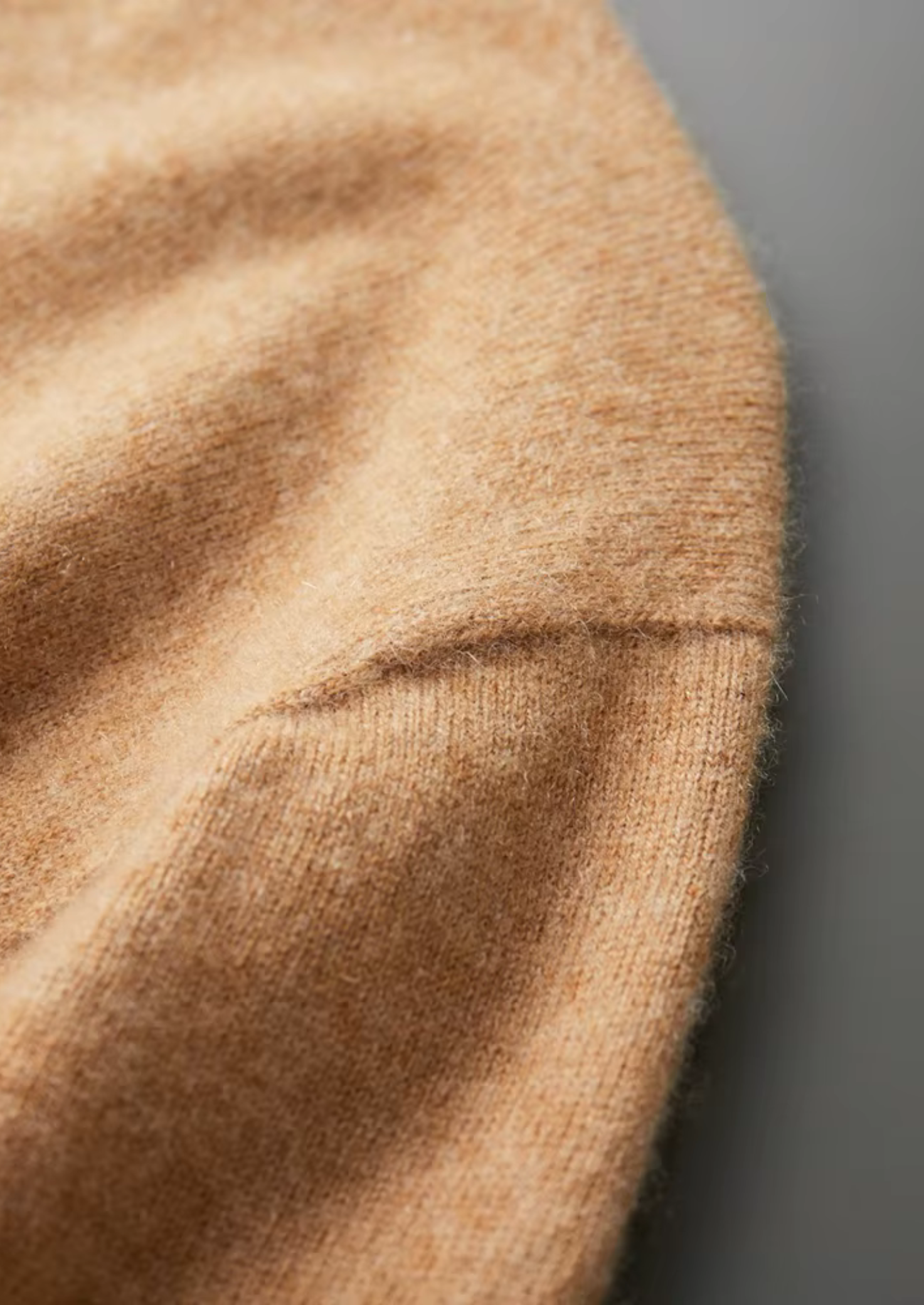 Cashmere Mock Neck T-Shirt for Women - Soft 100% Cashmere Fabric
