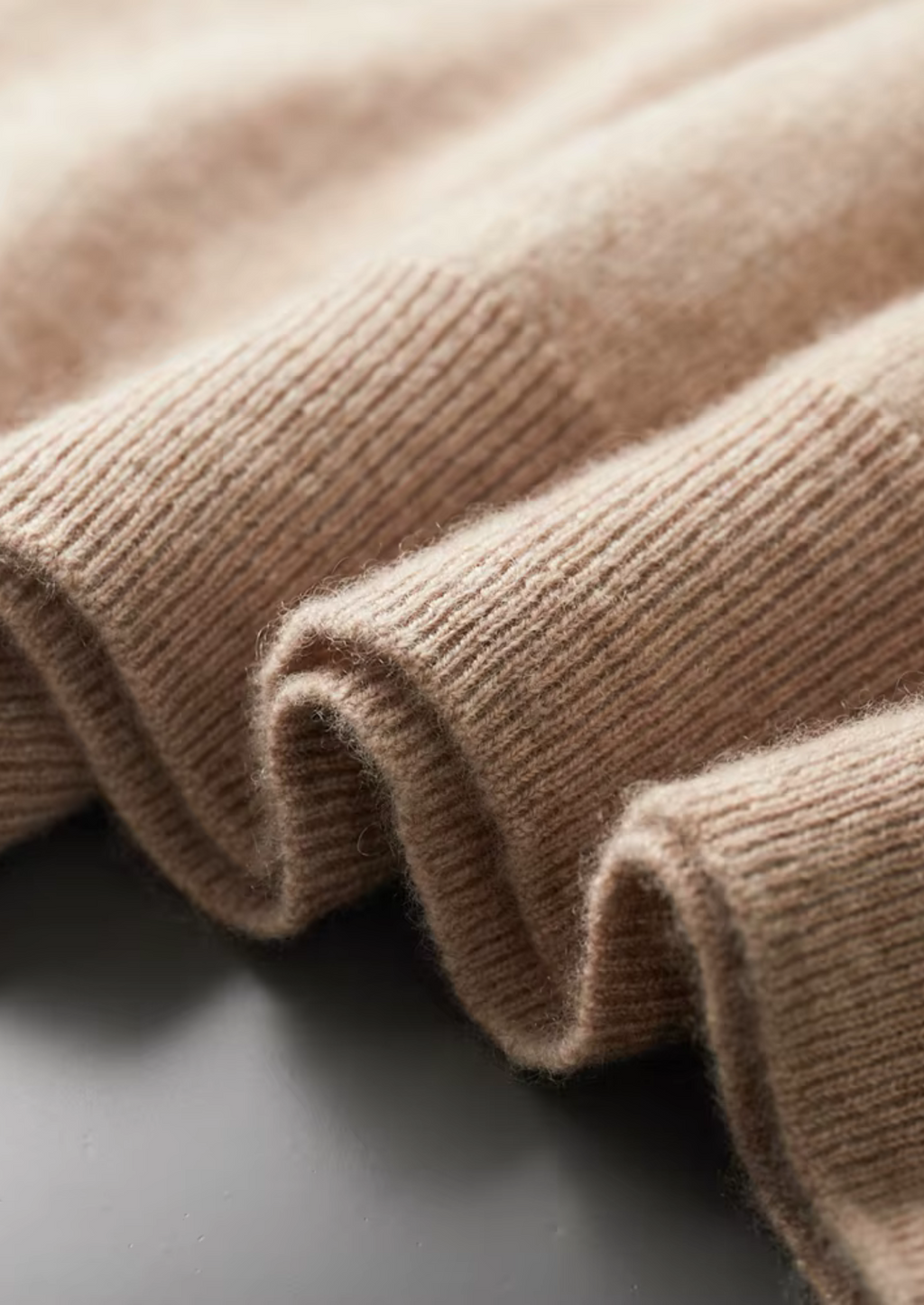 Cashmere Mock Neck T-Shirt for Women - Soft 100% Cashmere Fabric