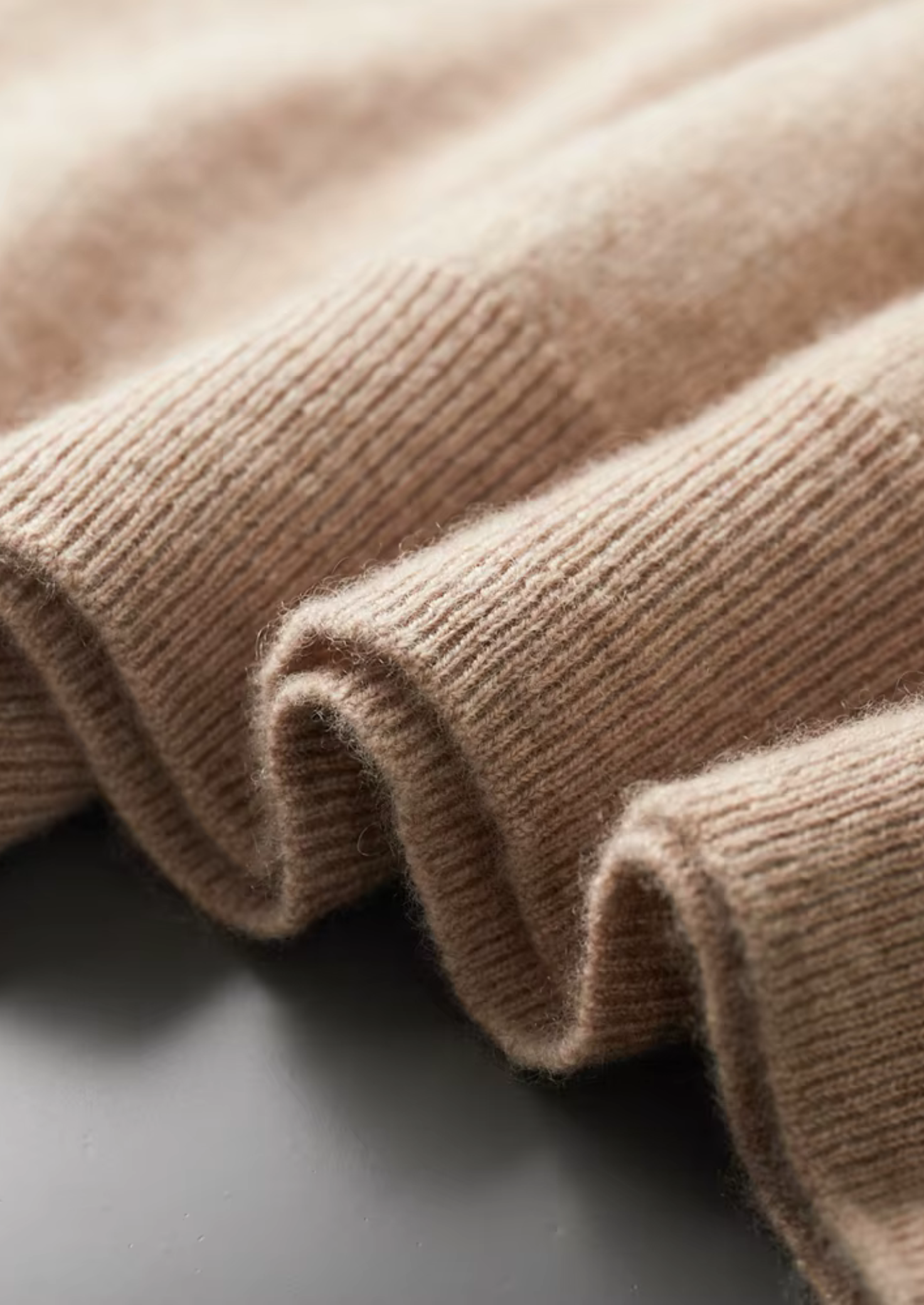 Cashmere Mock Neck T-Shirt for Women - Soft 100% Cashmere Fabric